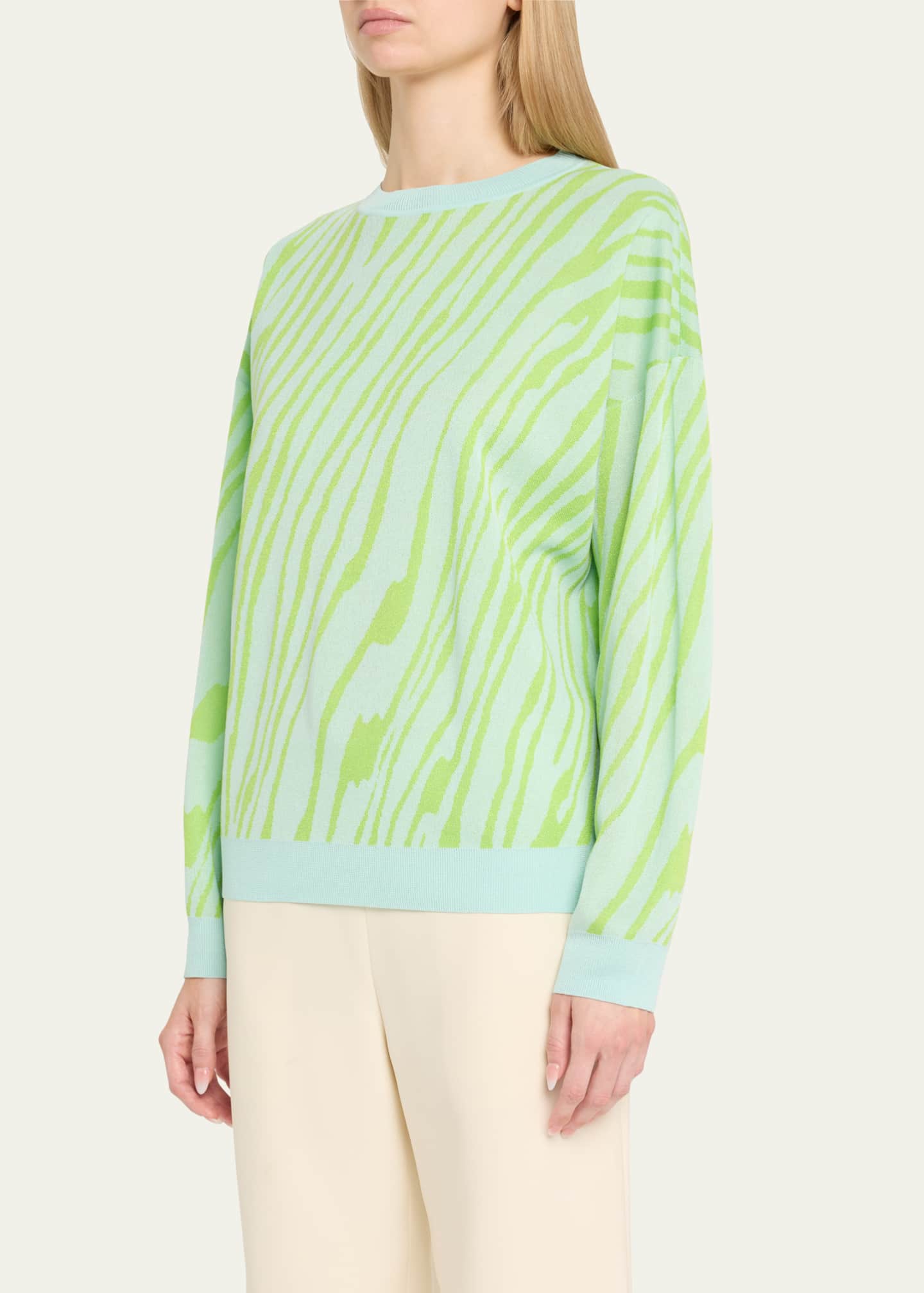 ZANKOV Caro Abstract Stripe Sweater Image 4 of 5