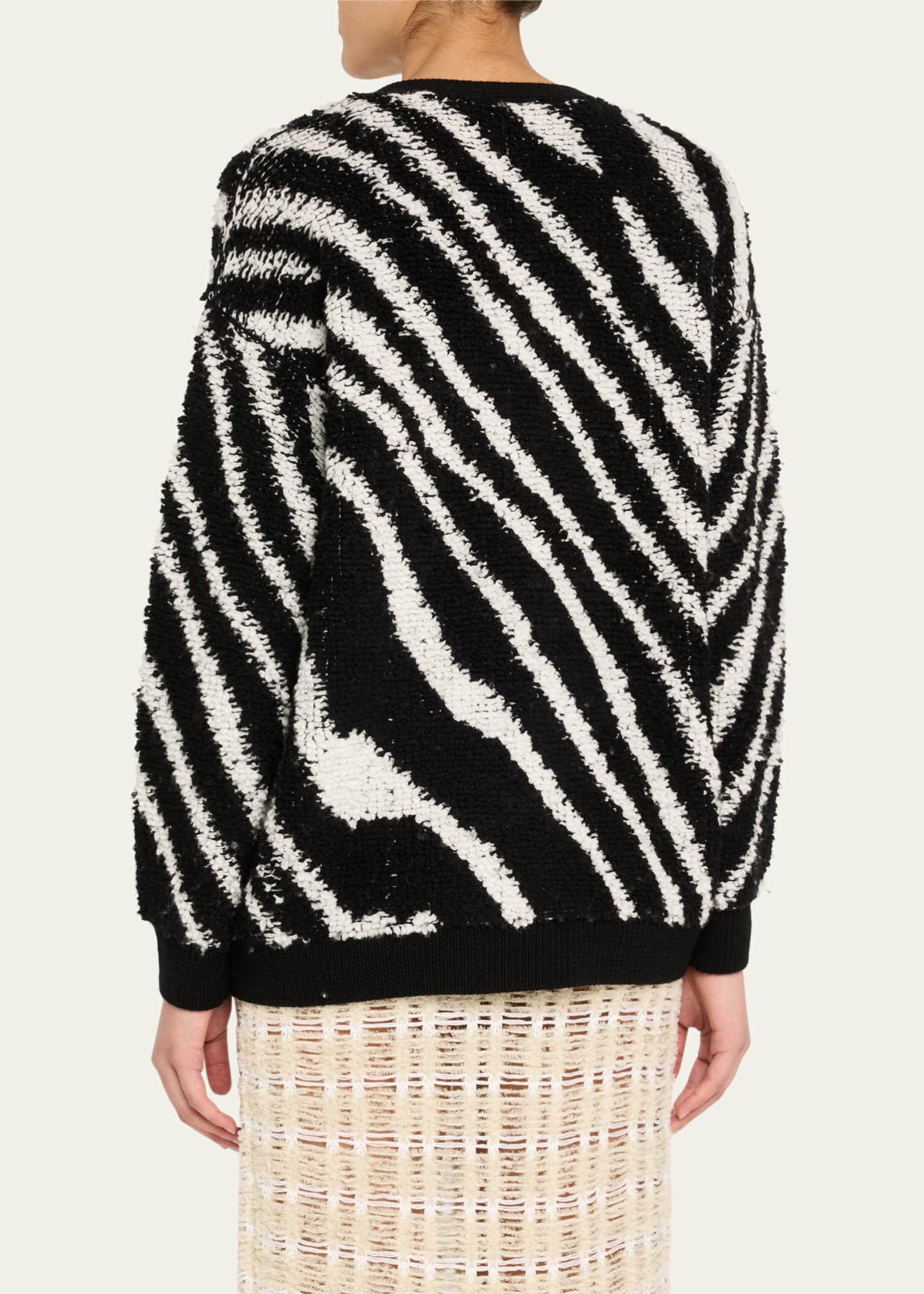 ZANKOV Christian Stripe Mohair Wool Cardigan Image 3 of 5