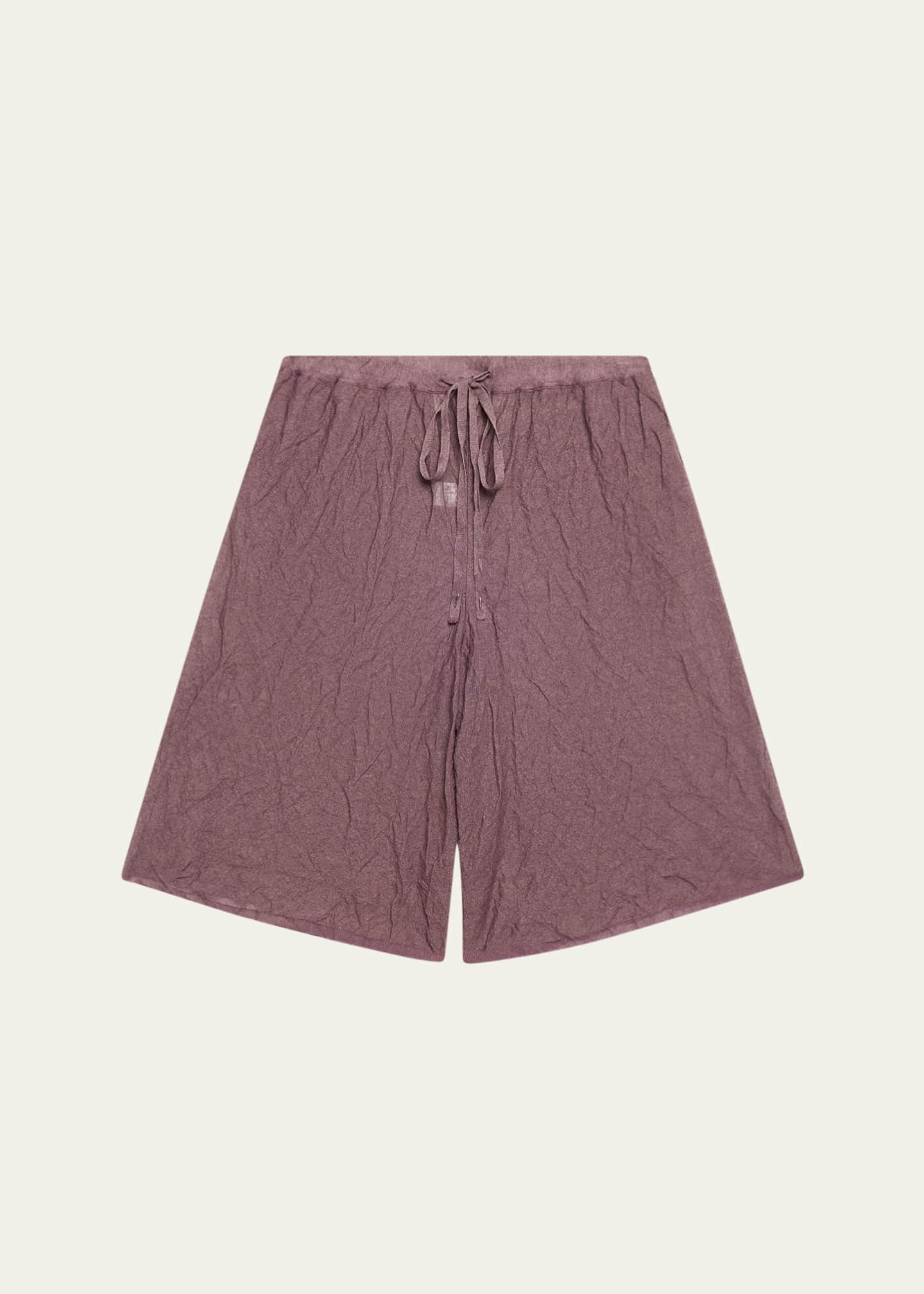 ZANKOV Lou Crinkled Metallic Bermuda Shorts Image 1 of 5