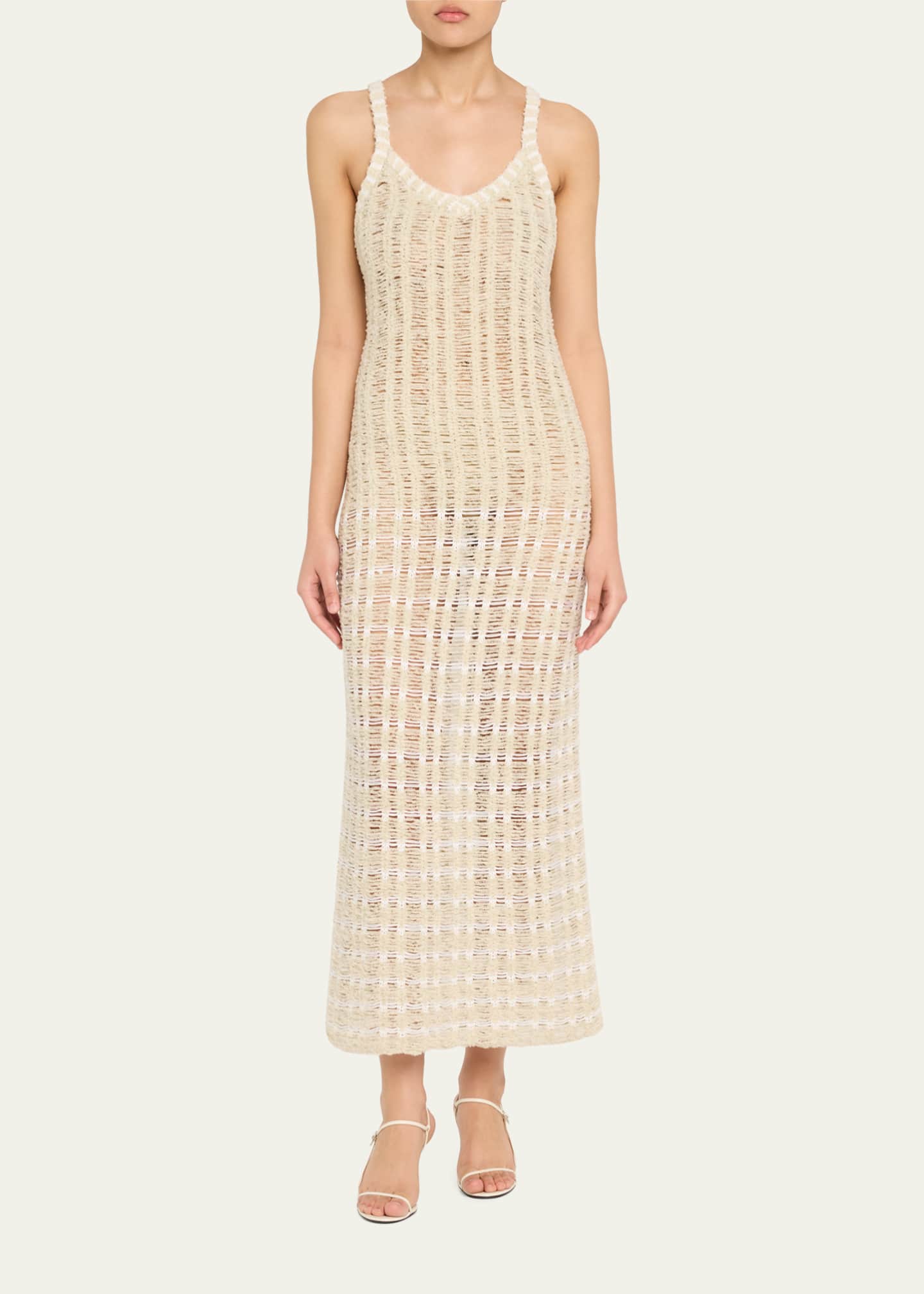 ZANKOV Libania Ice Stripe Knit Dress Image 2 of 5