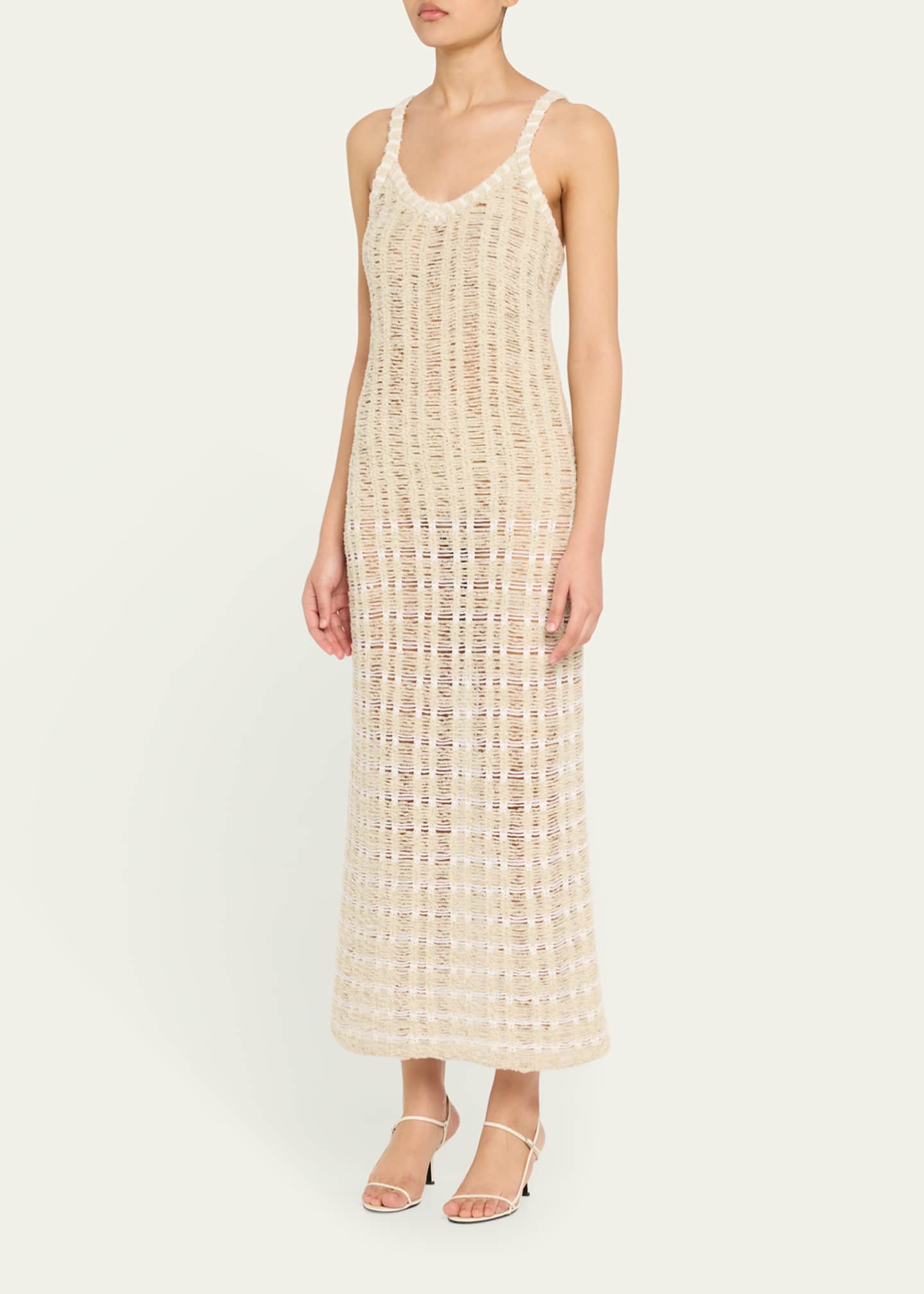ZANKOV Libania Ice Stripe Knit Dress Image 4 of 5