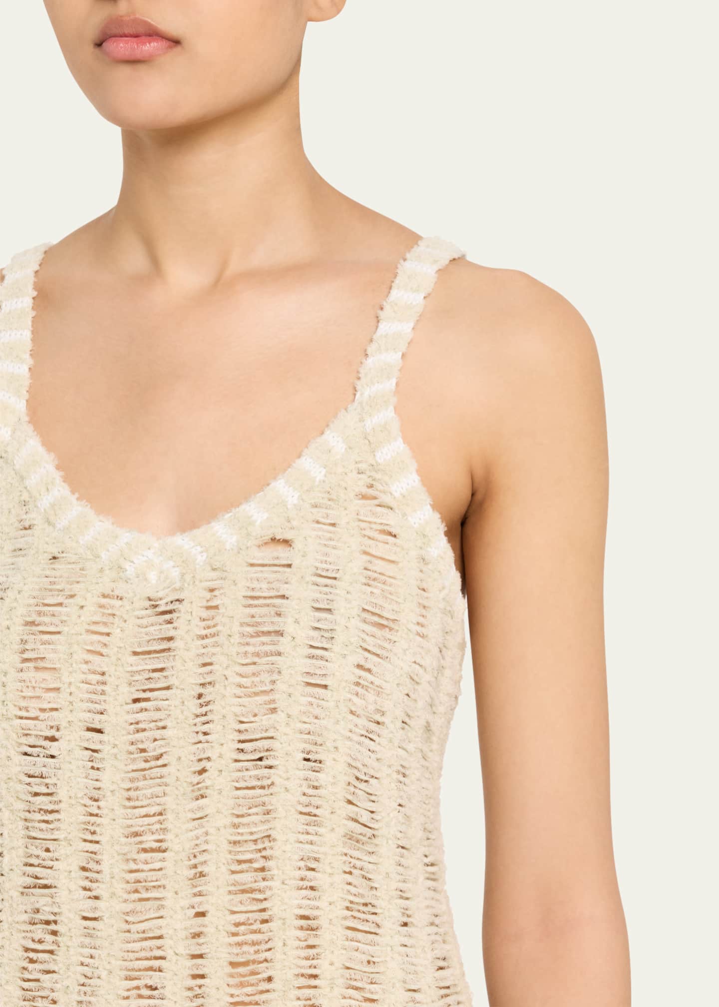 ZANKOV Libania Ice Stripe Knit Dress Image 5 of 5