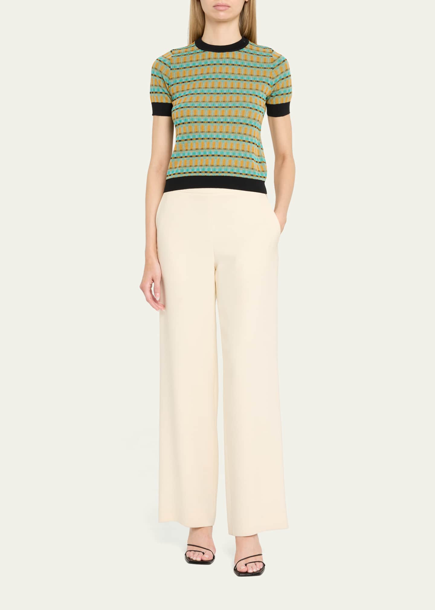 ZANKOV Leo Abstract Short Sleeve Sweater Image 2 of 5