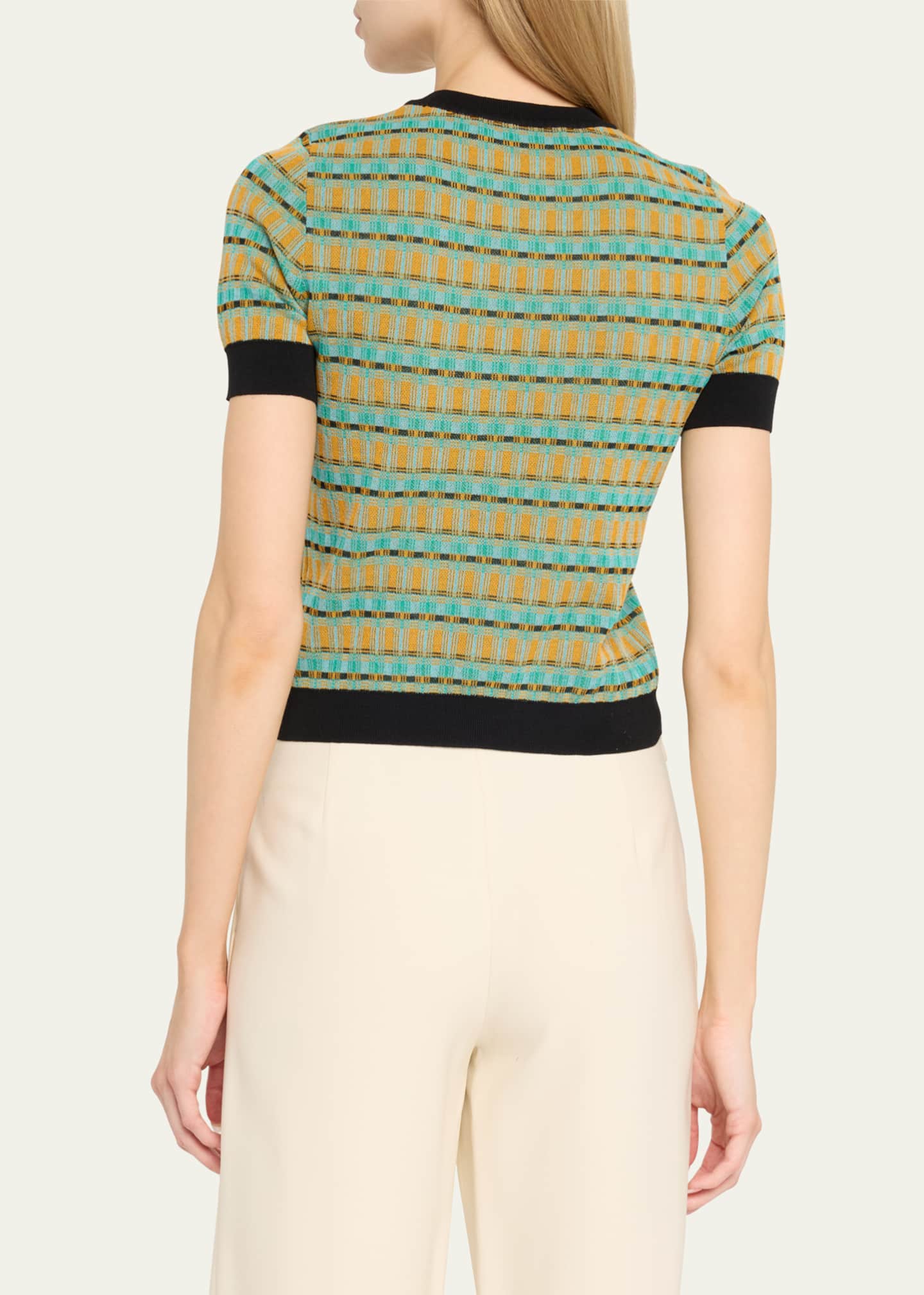 ZANKOV Leo Abstract Short Sleeve Sweater Image 3 of 5