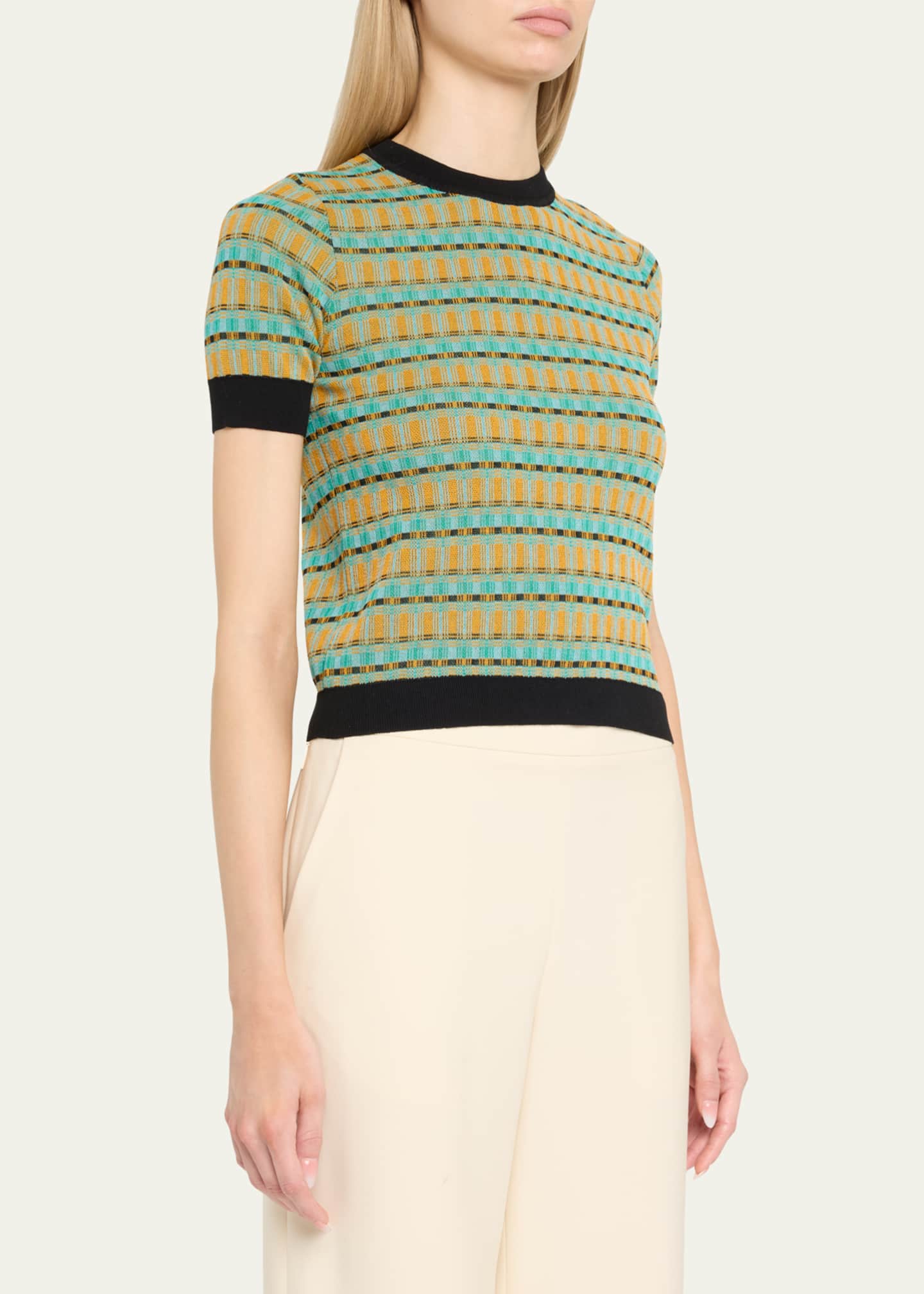 ZANKOV Leo Abstract Short Sleeve Sweater Image 4 of 5