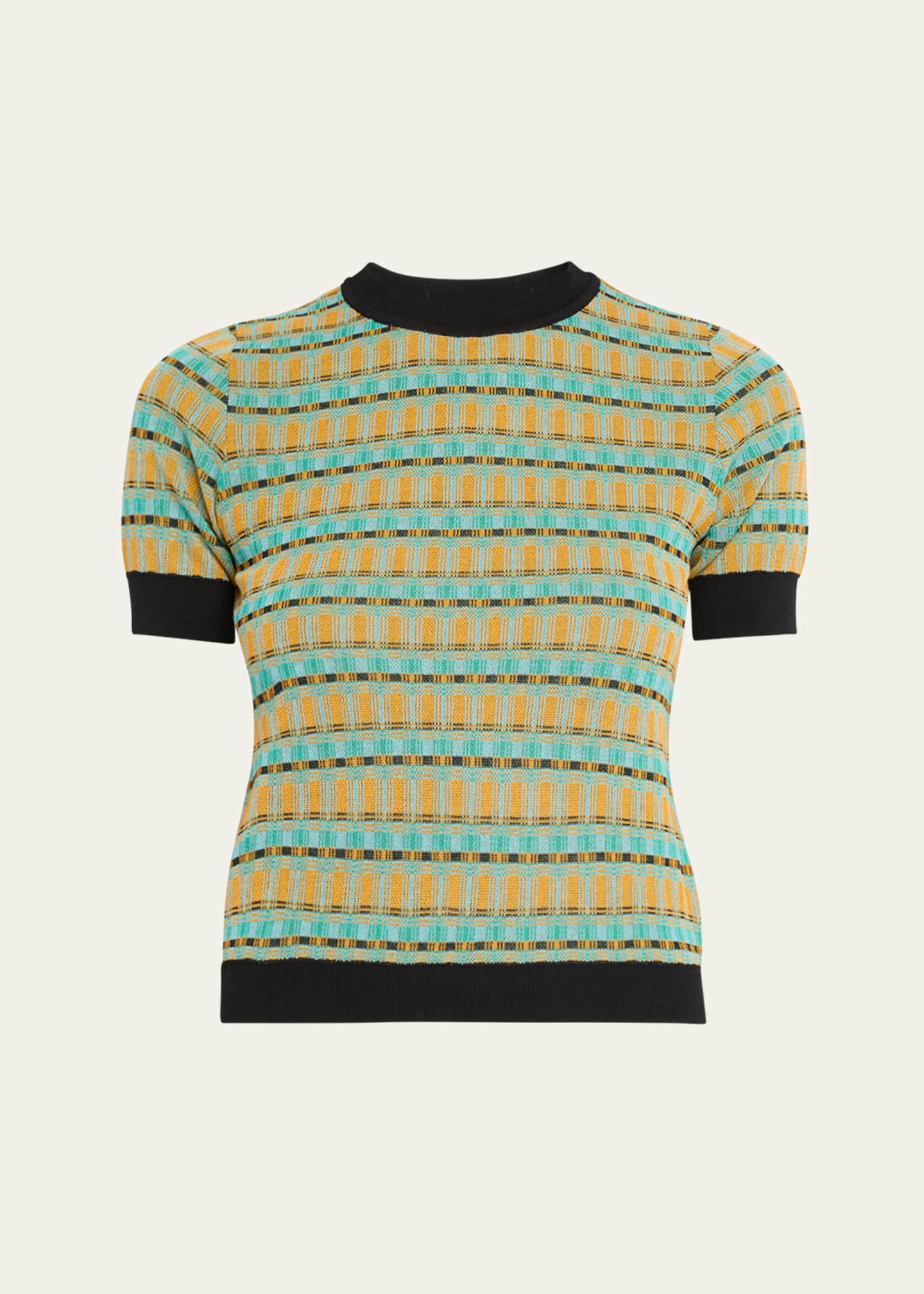 ZANKOV Leo Abstract Short Sleeve Sweater Image 1 of 5