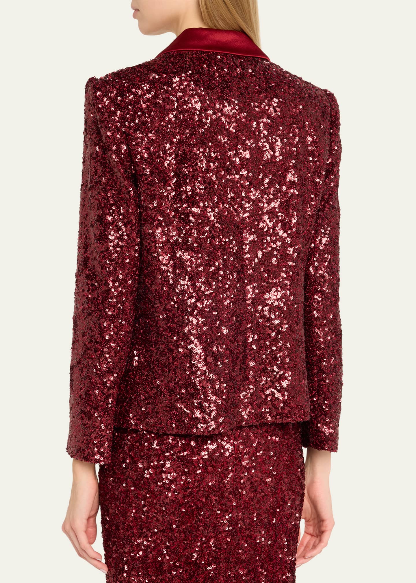 Alice + Olivia Denny Boxy Sequined Blazer Image 3 of 5