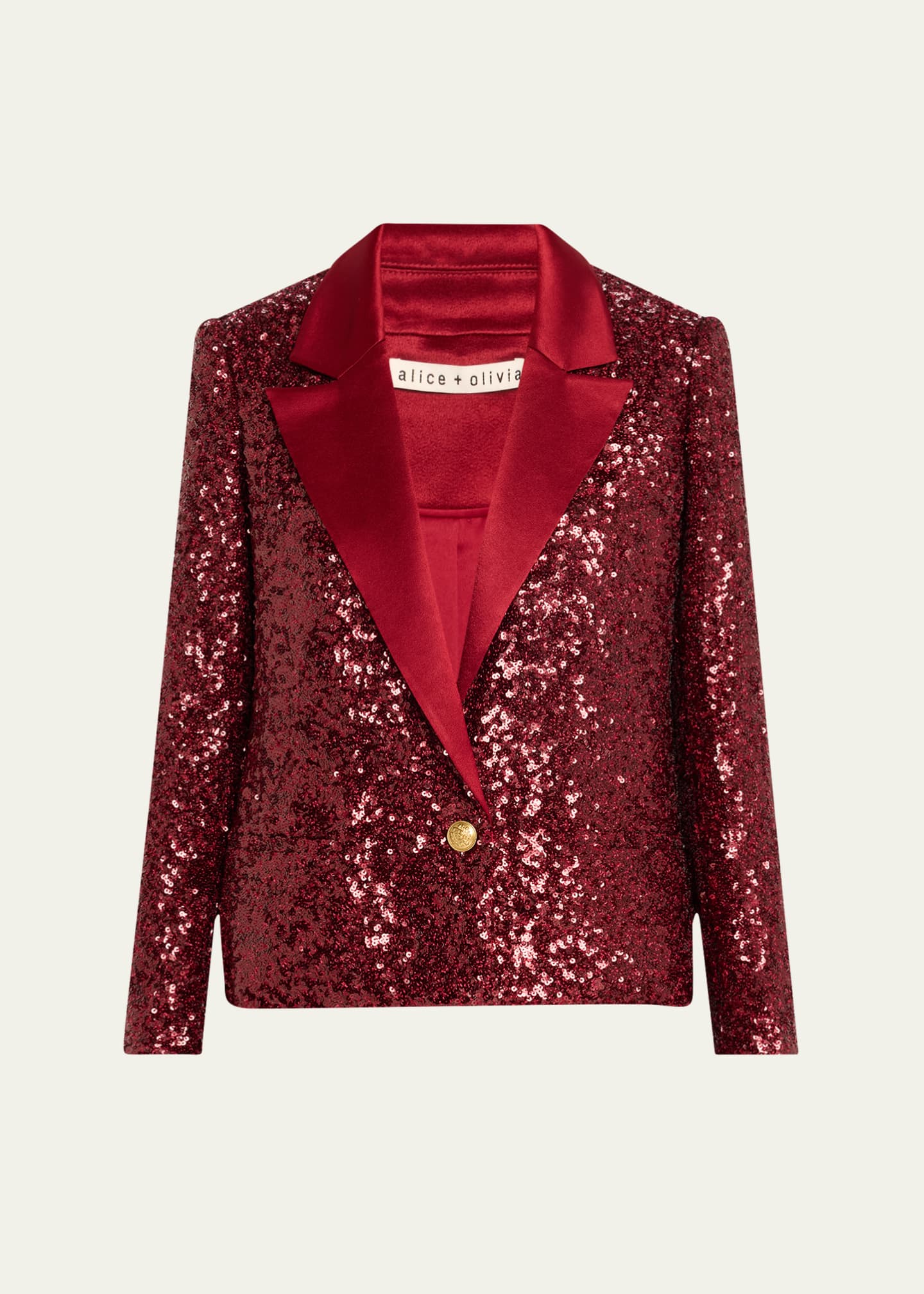 Alice + Olivia Denny Boxy Sequined Blazer Image 1 of 5