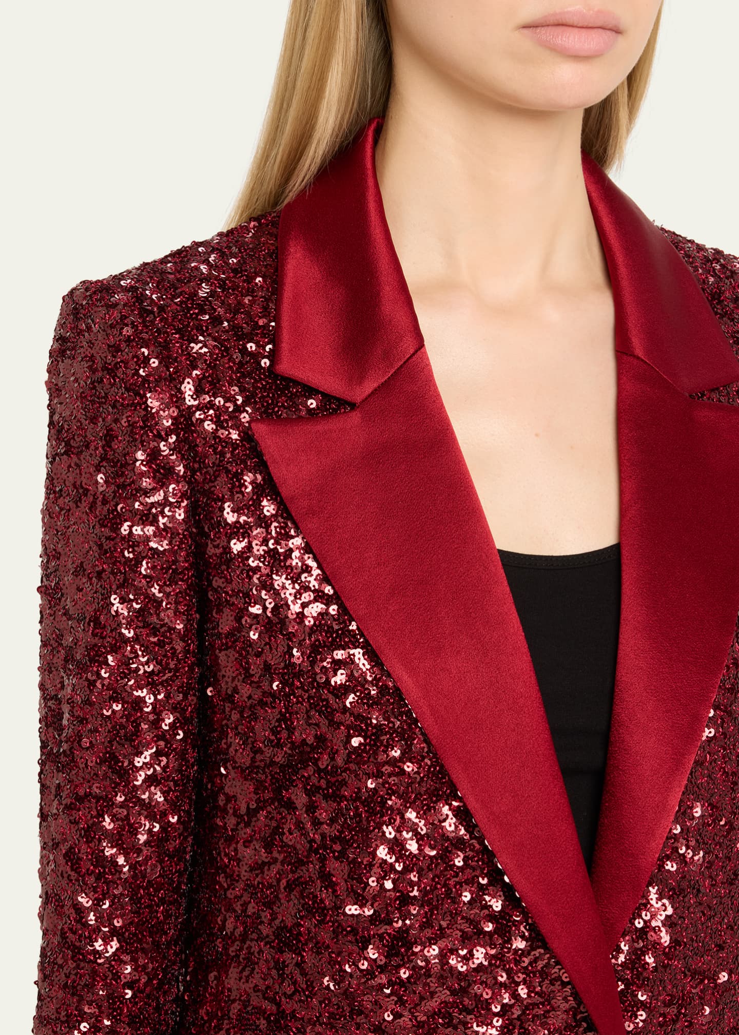 Alice + Olivia Denny Boxy Sequined Blazer Image 5 of 5