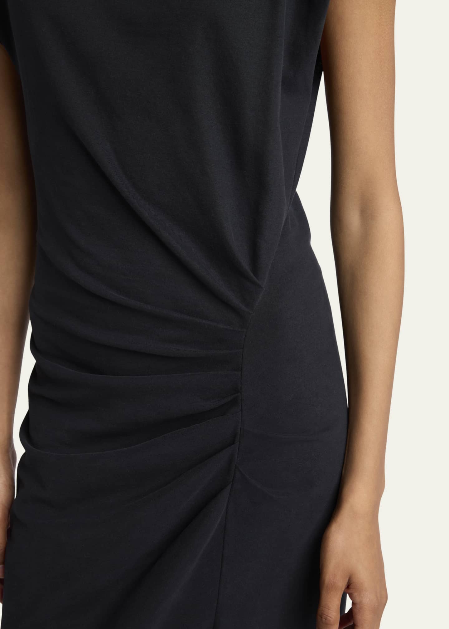 Isabel Marant Nadela Ruched Slit Cotton Maxi Dress