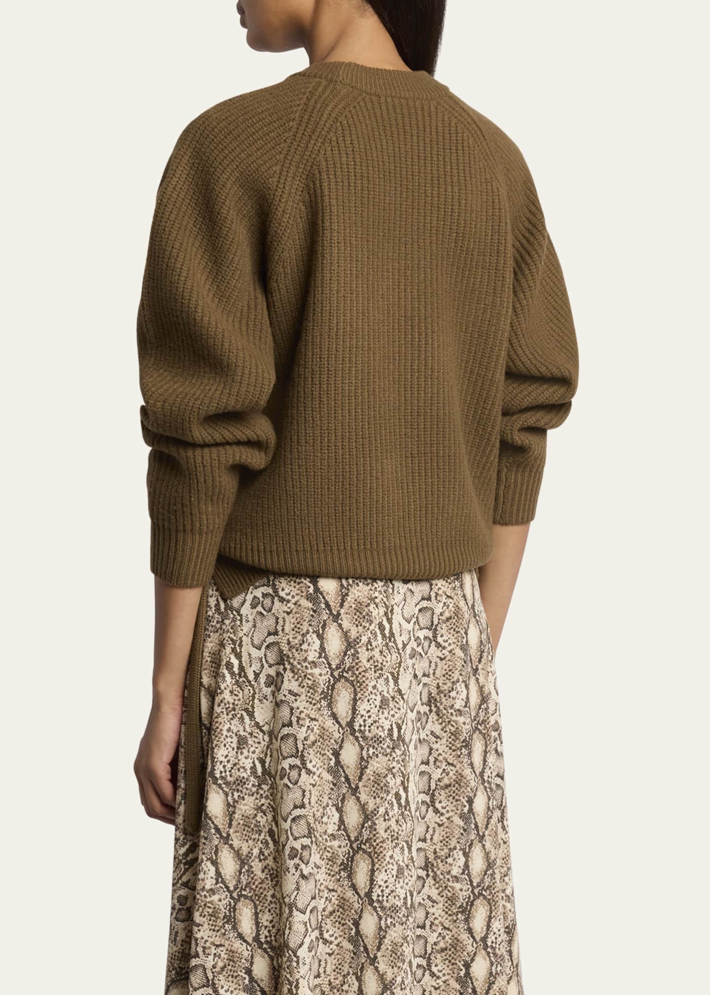 Isabel Marant Noelia Laced Rib Crewneck Sweater Image 3 of 5