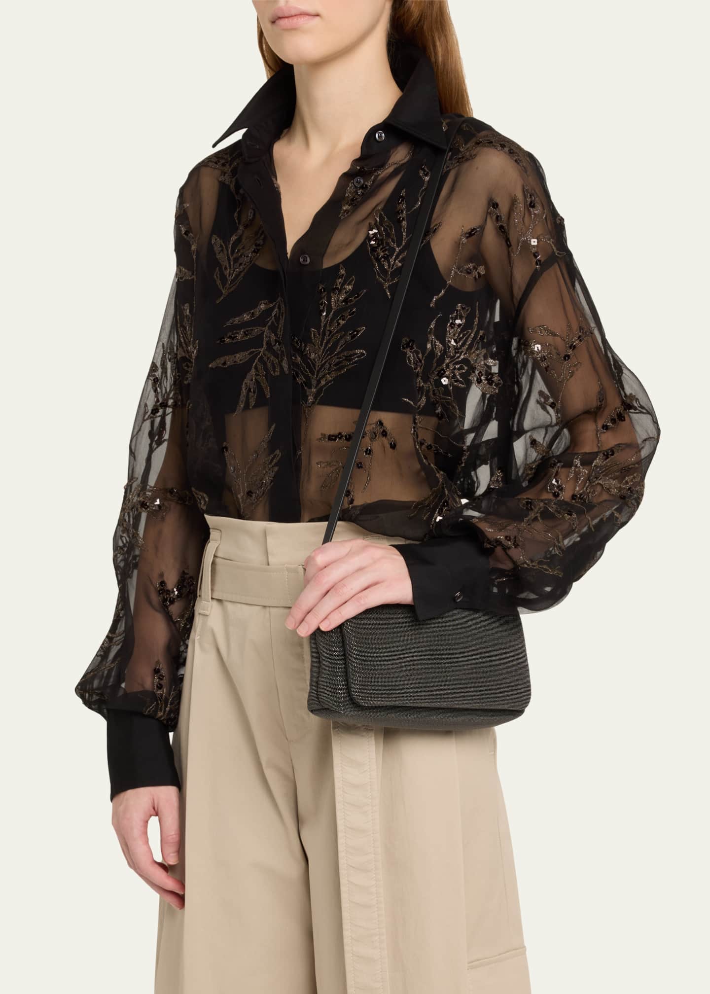 BRUNELLO CUCINELLI Monile leather clutch bag 関税送料込 Brunello Cucinelli Monili Convertible Flap Leather Clutch