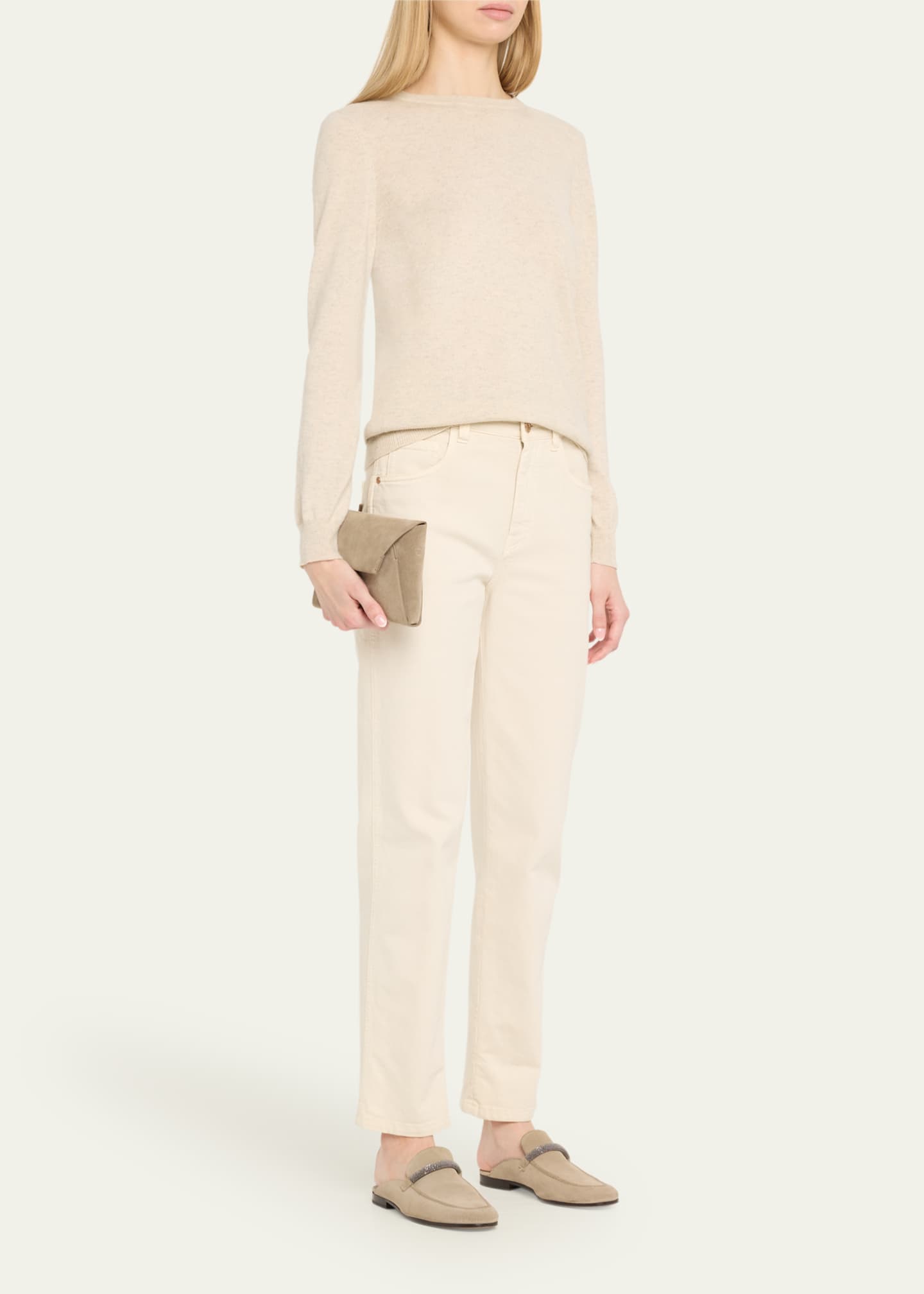 Brunello Cucinelli Envelope Flap Suede Wallet on Chain Image 5 of 6