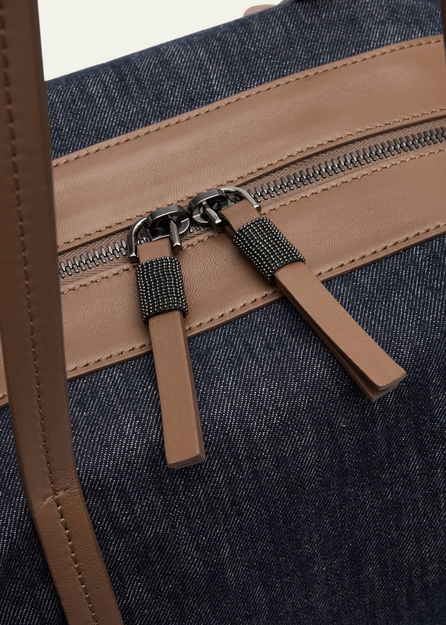 Brunello Cucinelli Duo Denim Traveler Shoulder Bag Image 6 of 6