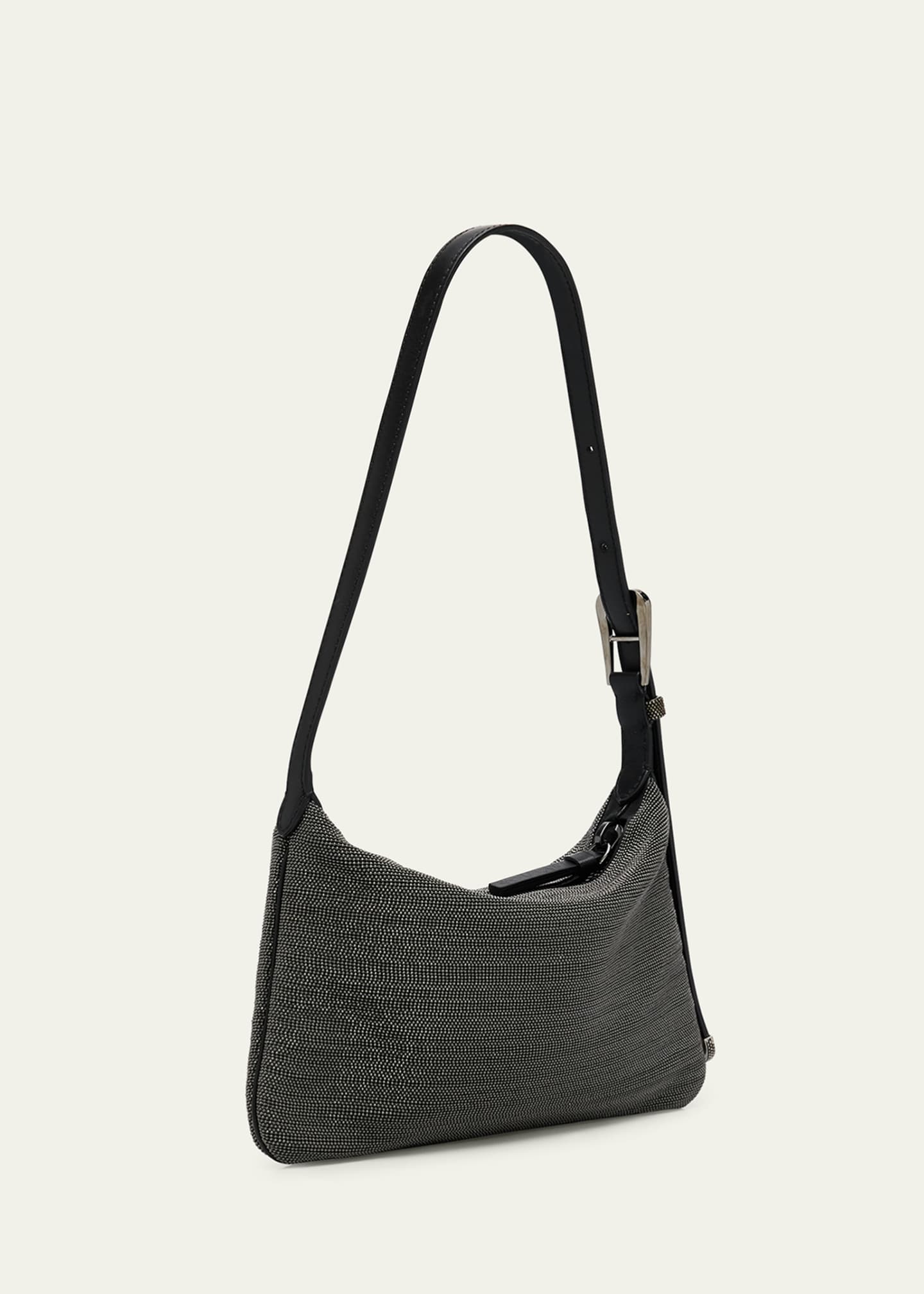Brunello Cucinelli Allover Monili Leather Shoulder Bag Image 3 of 5