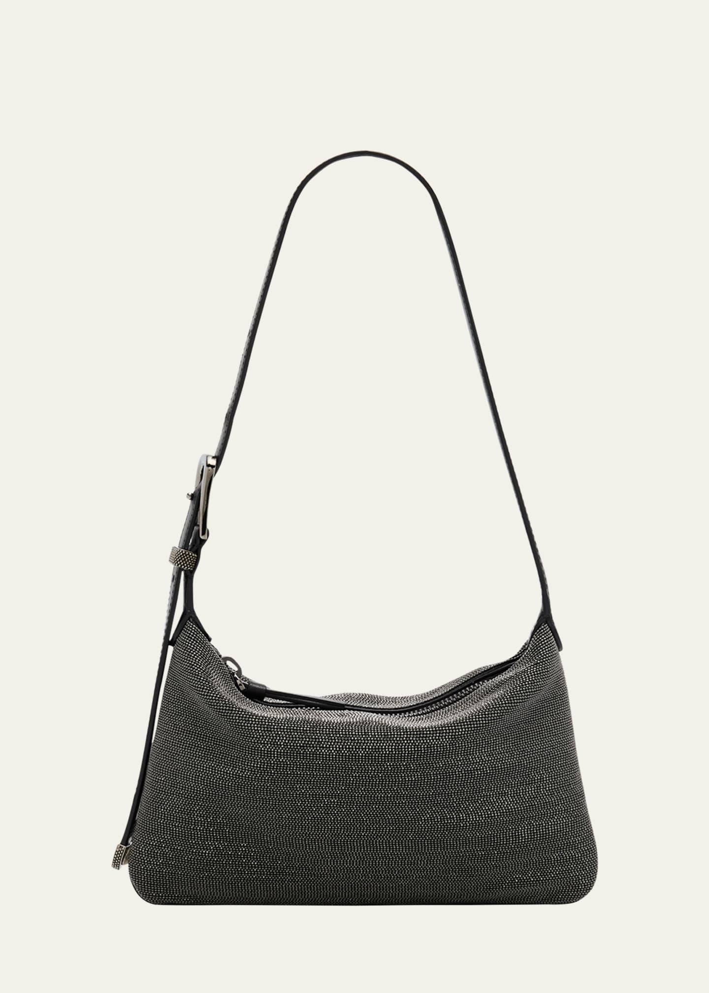 Brunello Cucinelli Allover Monili Leather Shoulder Bag Image 1 of 5