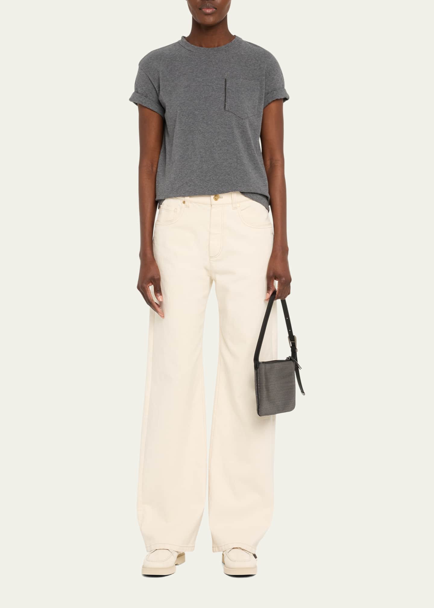 Brunello Cucinelli Allover Monili Leather Shoulder Bag Image 5 of 5
