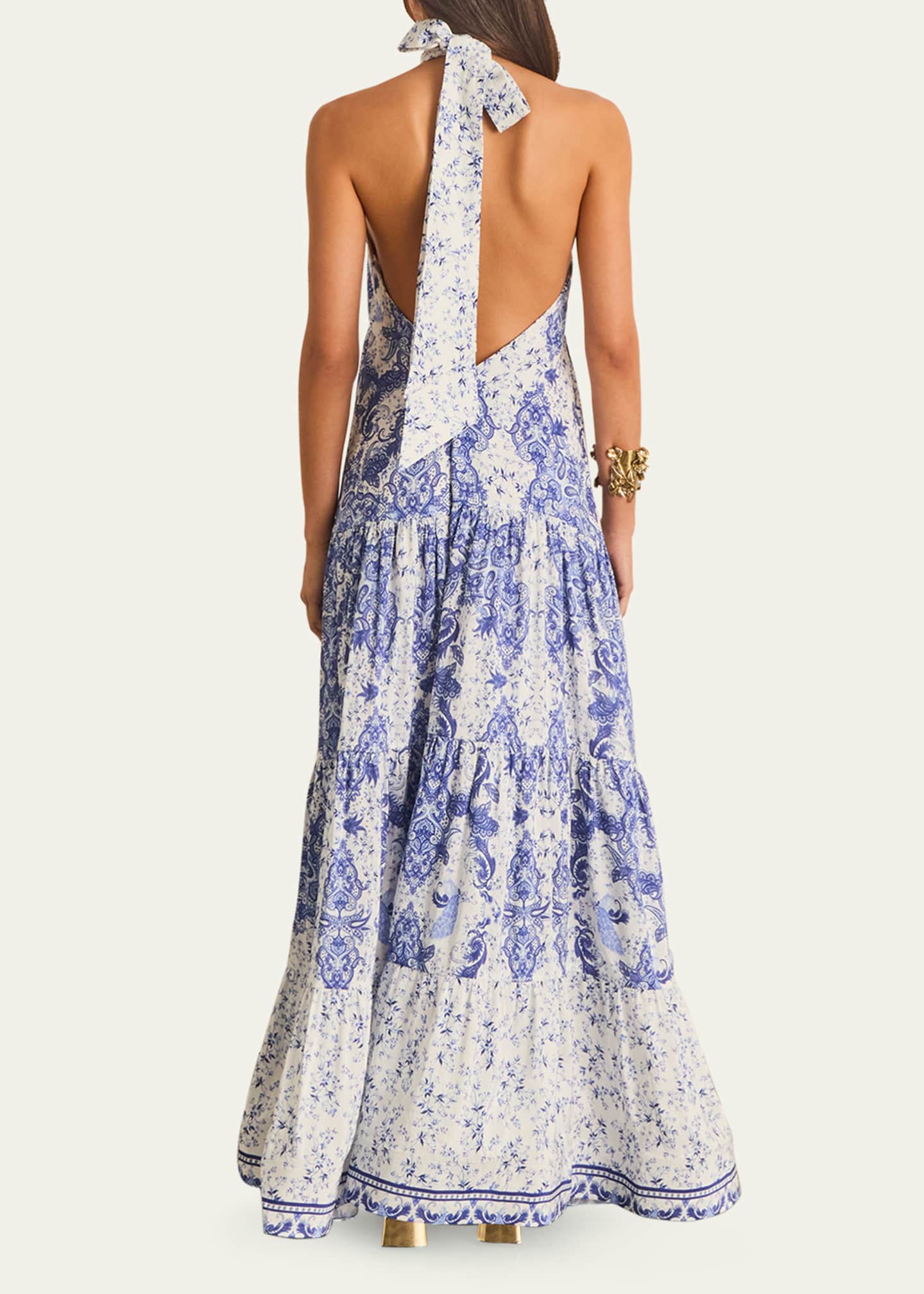 Aqua Blu Australia Evelyn Backless Halter Maxi Dress Image 3 of 4