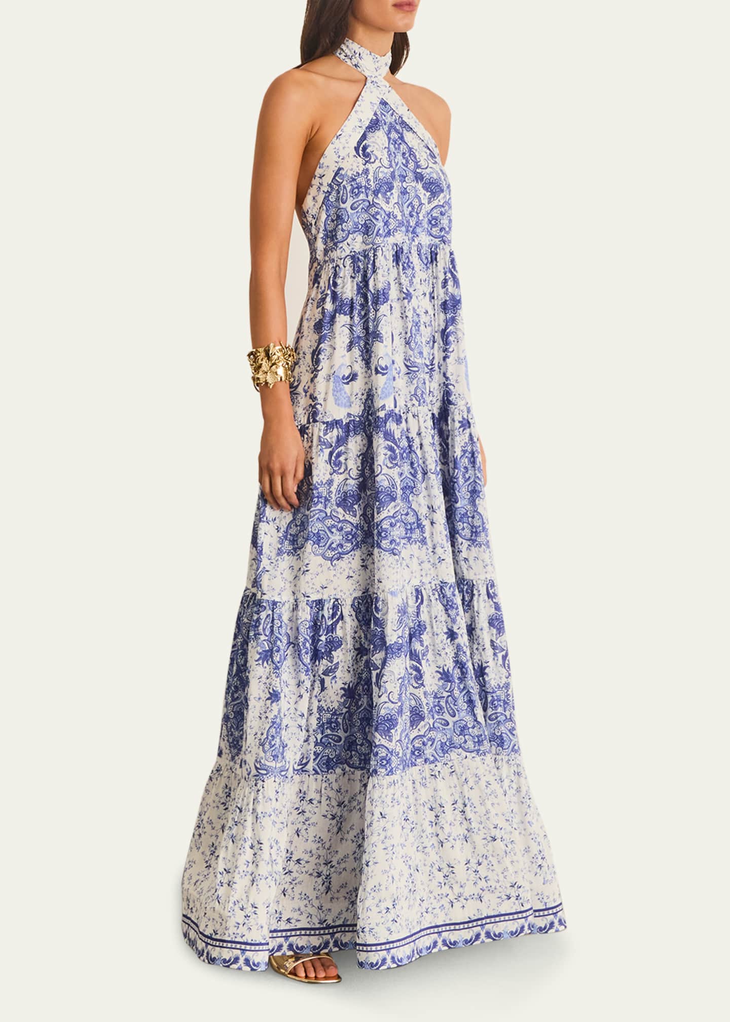 Aqua Blu Australia Evelyn Backless Halter Maxi Dress Image 4 of 4