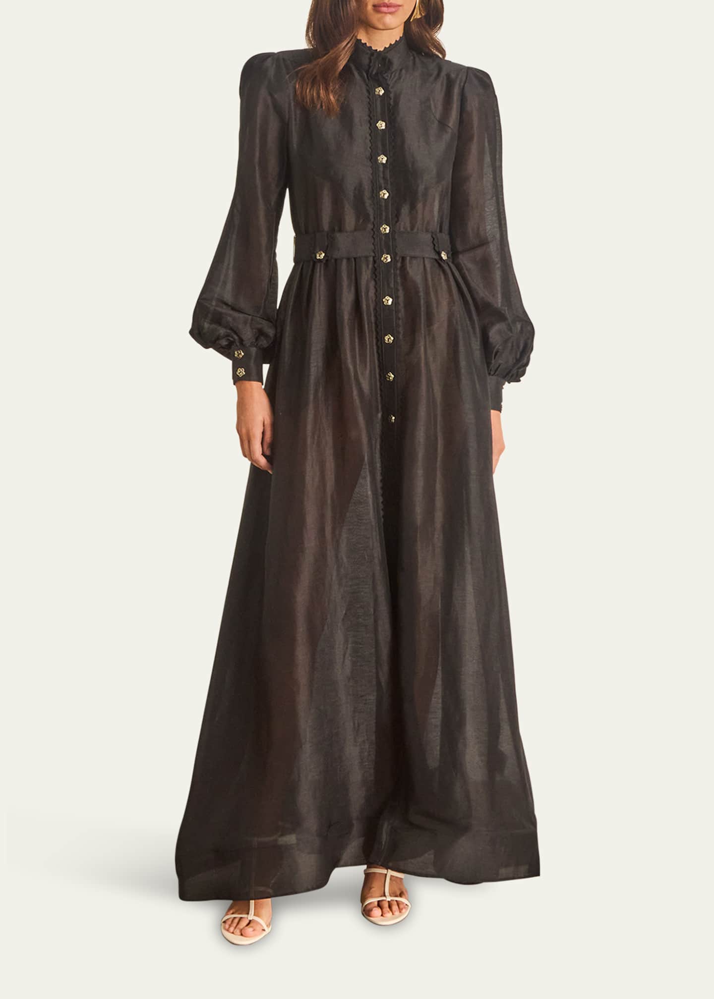 chinese dress ladies Ayu Linen Dress - Black main image 1