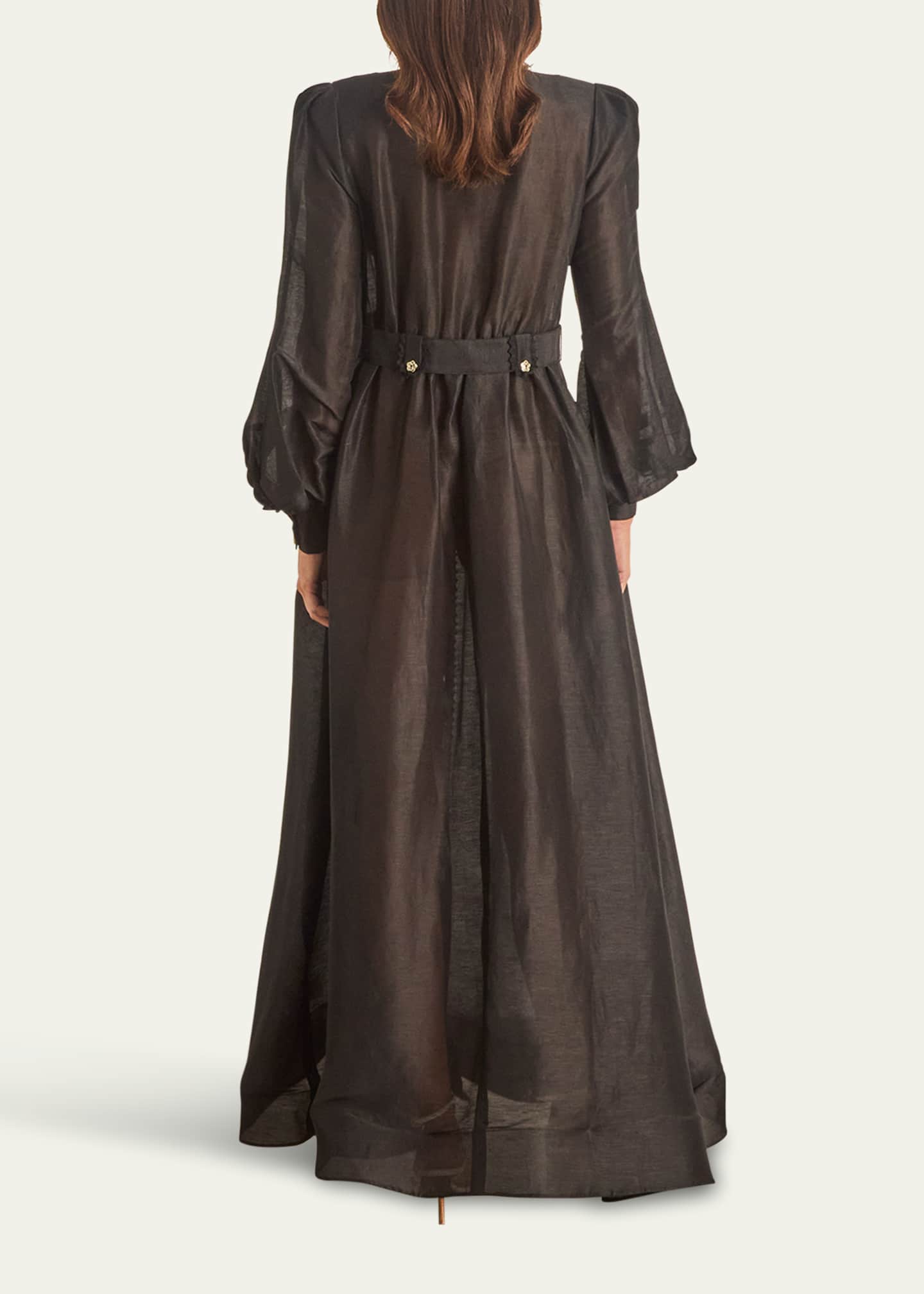 Aqua Blu Australia Tiana Linen-Silk Maxi Dress - Bergdorf Goodman