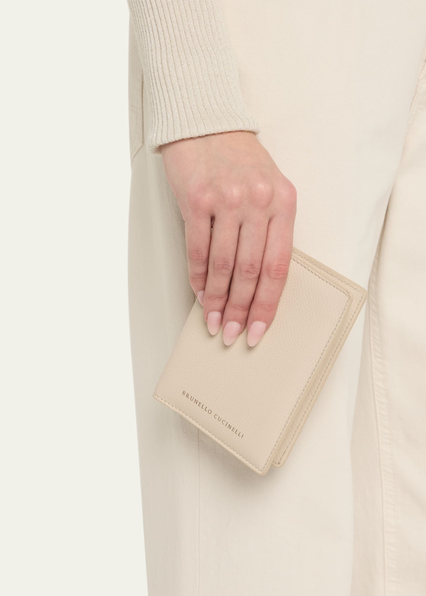 Brunello Cucinelli Flap Leather Card Holder Image 2 of 4