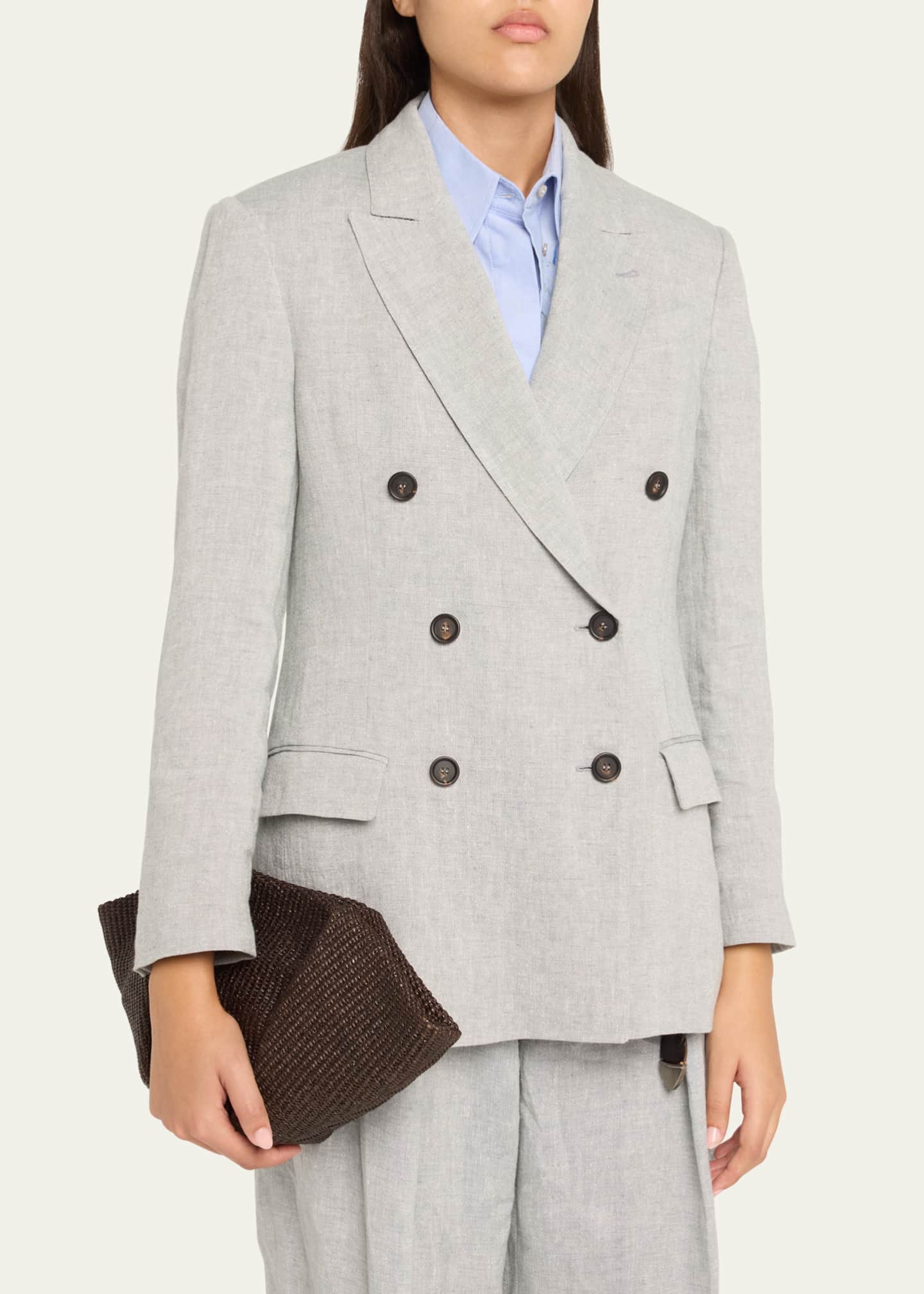 Brunello Cucinelli Fan Raffia Clutch Bag Image 2 of 6