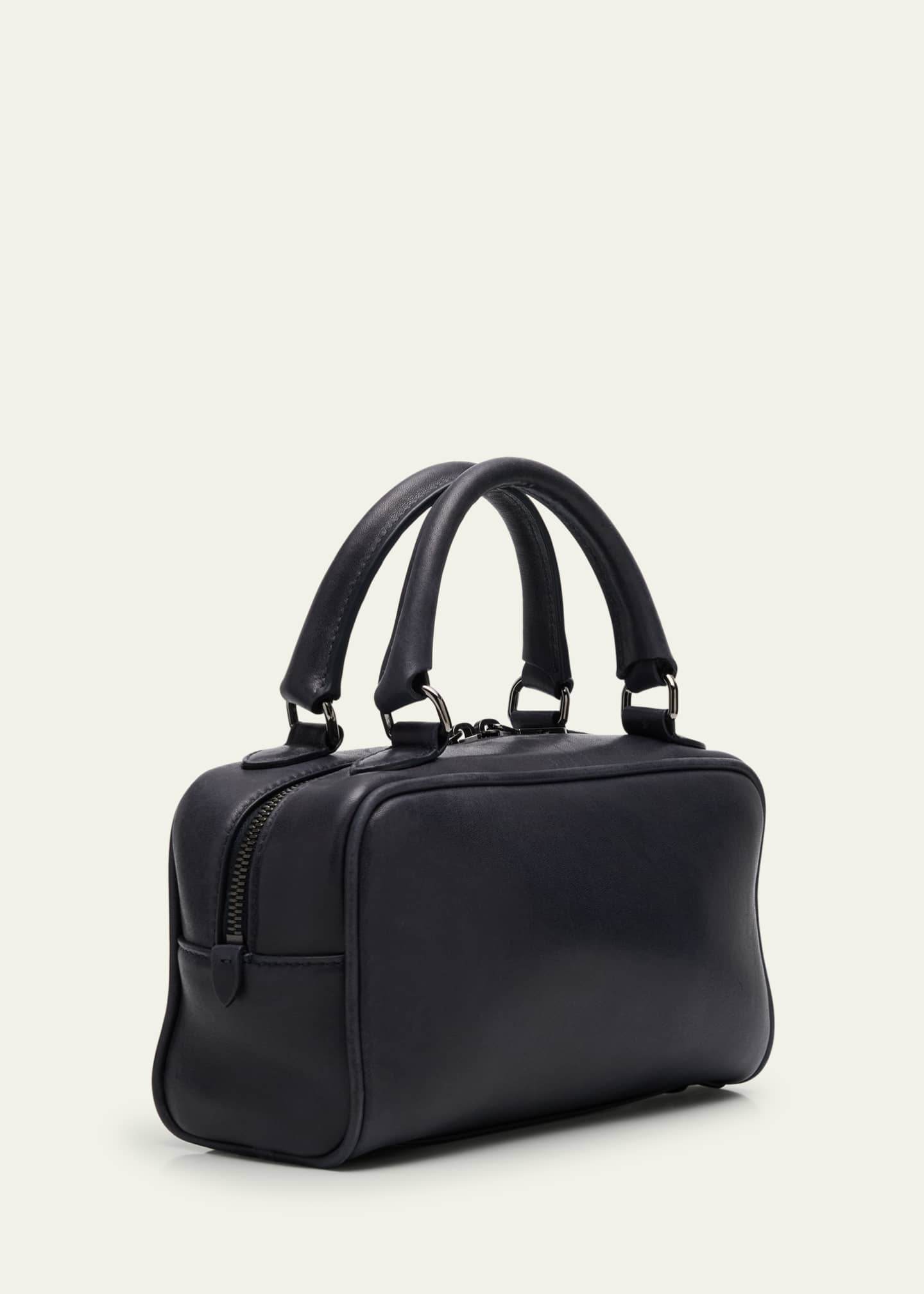 Brunello Cucinelli Medium Glossy Napa Boston Top-Handle Bag Image 3 of 6