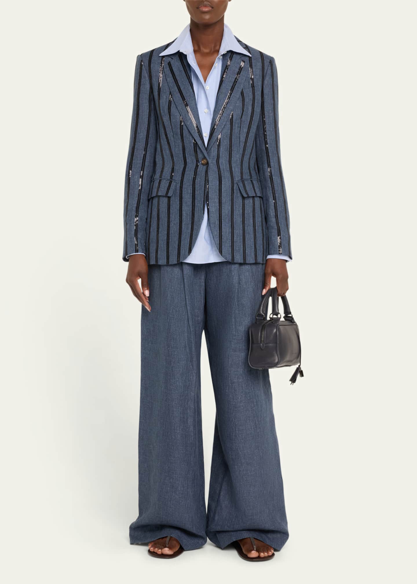 Brunello Cucinelli Medium Glossy Napa Boston Top-Handle Bag Image 5 of 6