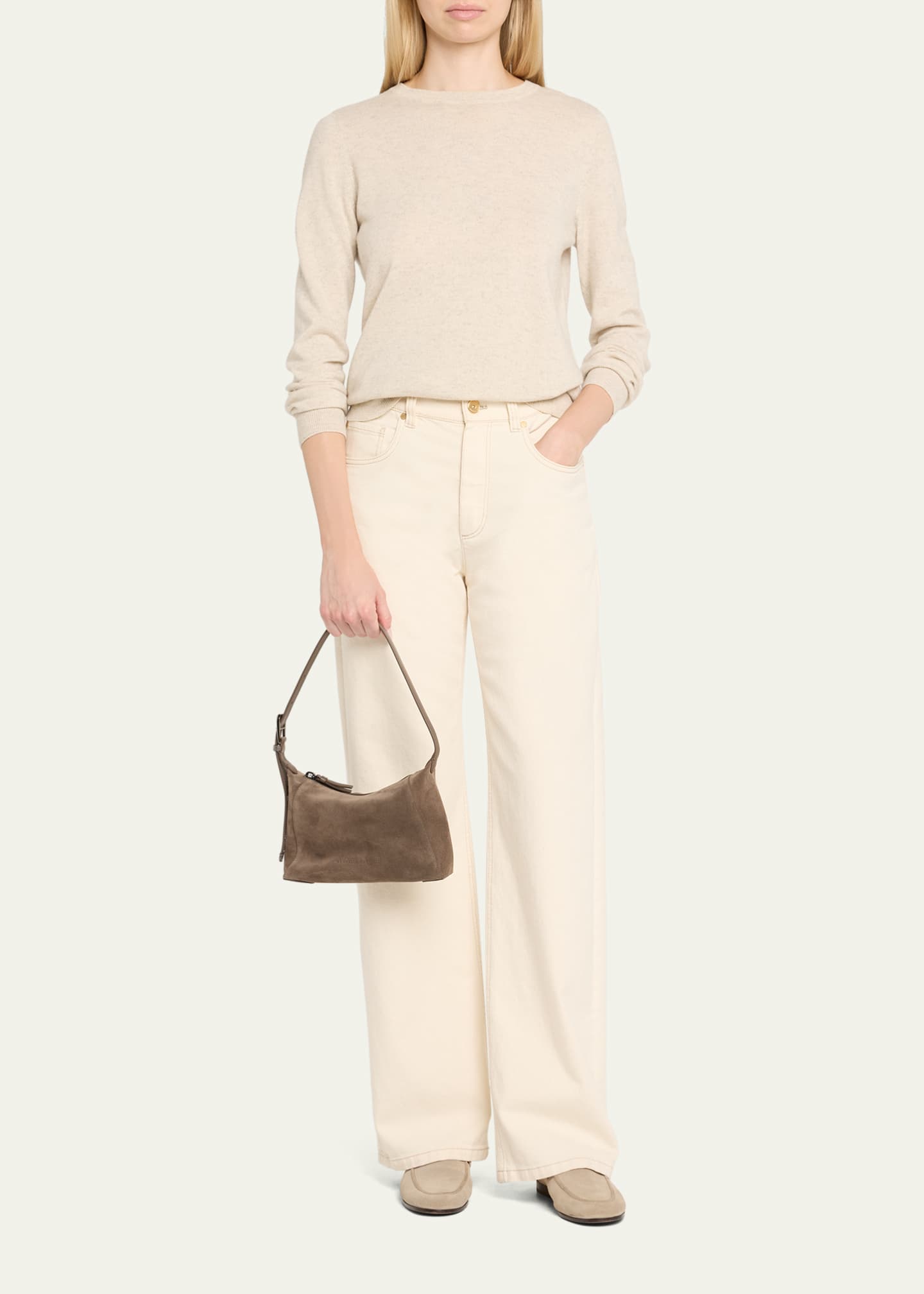 Brunello Cucinelli Monili Zip Leather Shoulder Bag Image 5 of 6