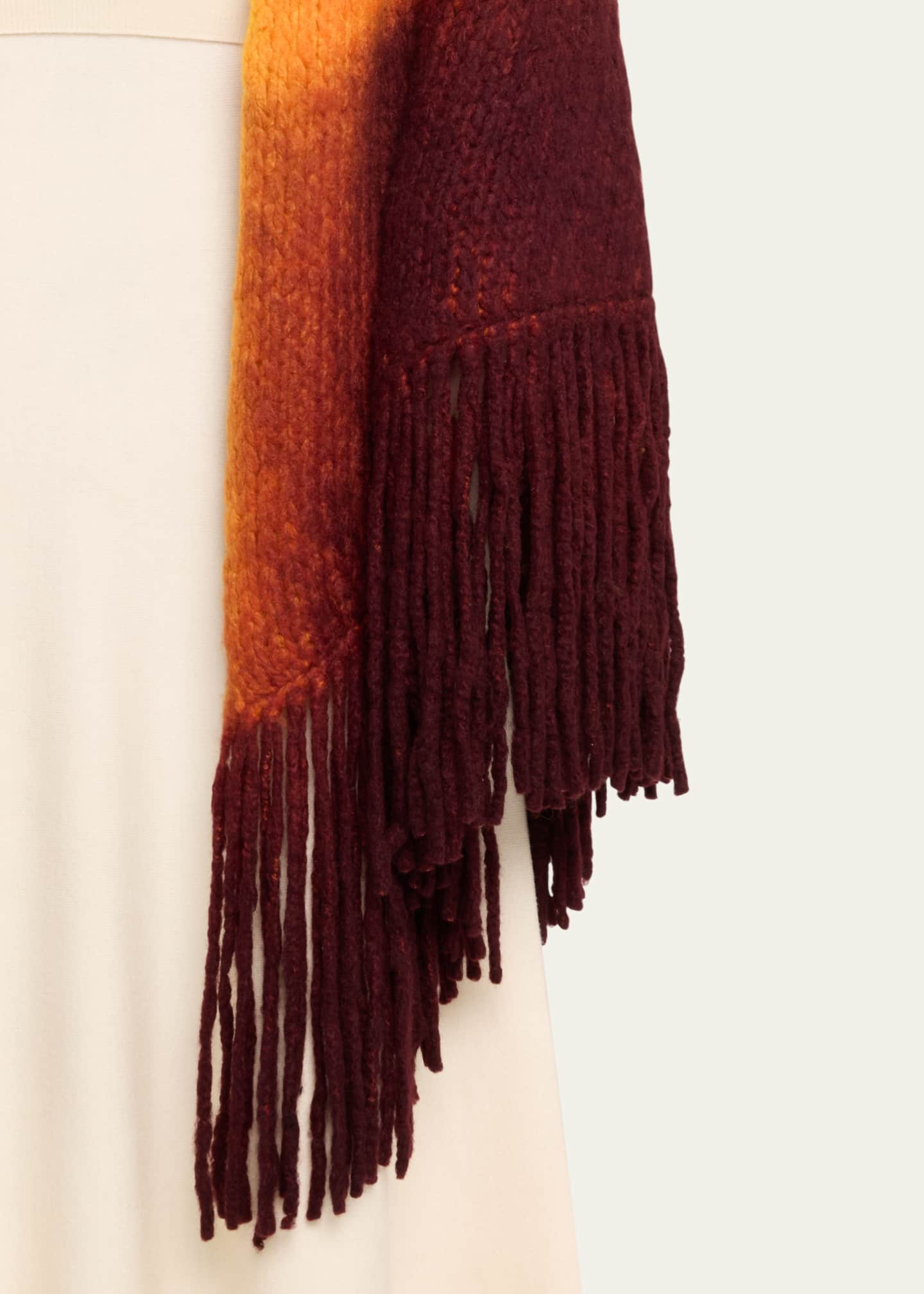 Gabriela Hearst Lauren Dip-Dye Fringe Cashmere Wrap Image 5 of 5
