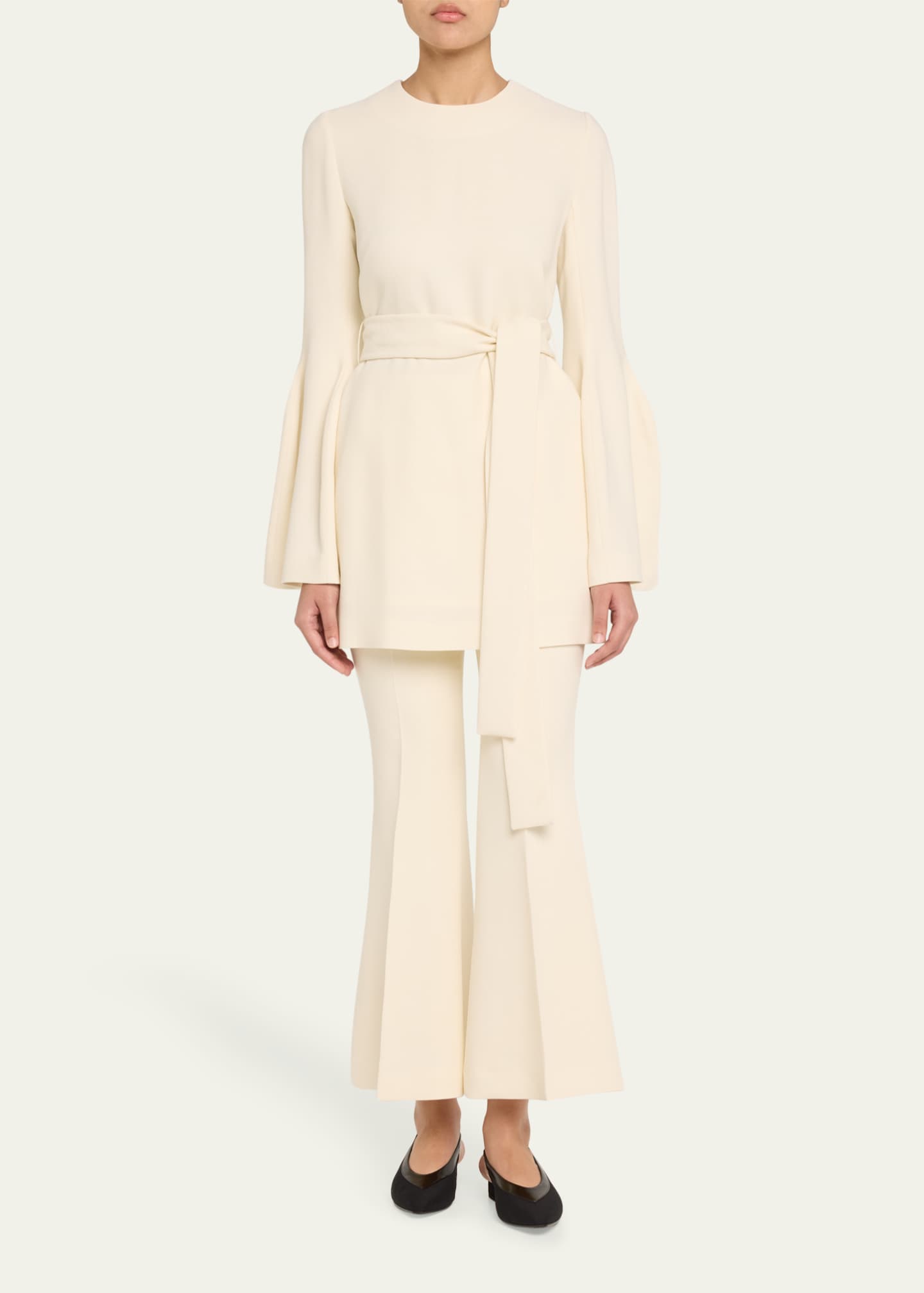 Gabriela Hearst Marsh Flared Wool Pants Image 2 of 5