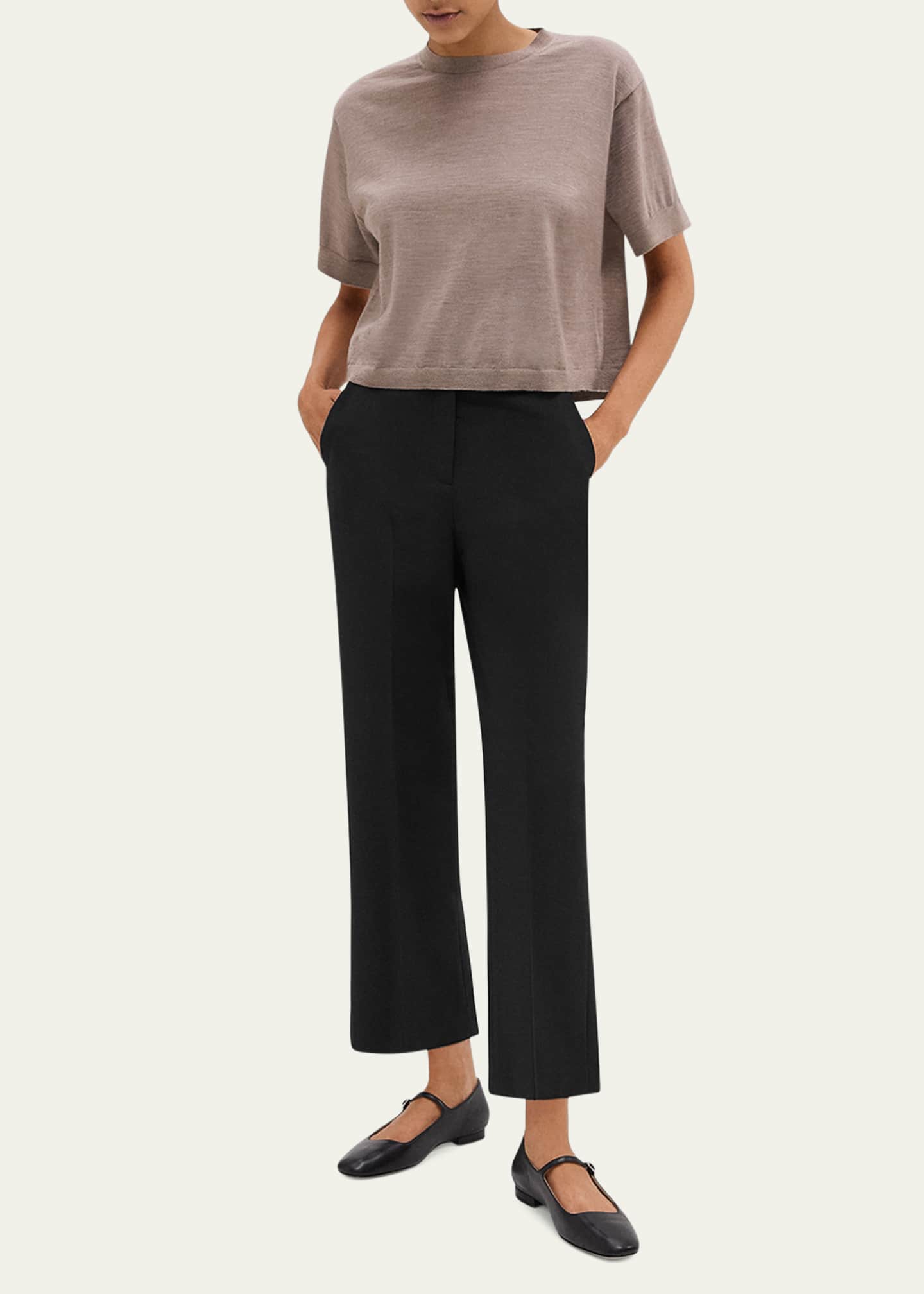 Theory High-Waist Straight Pants Image 2 of 4