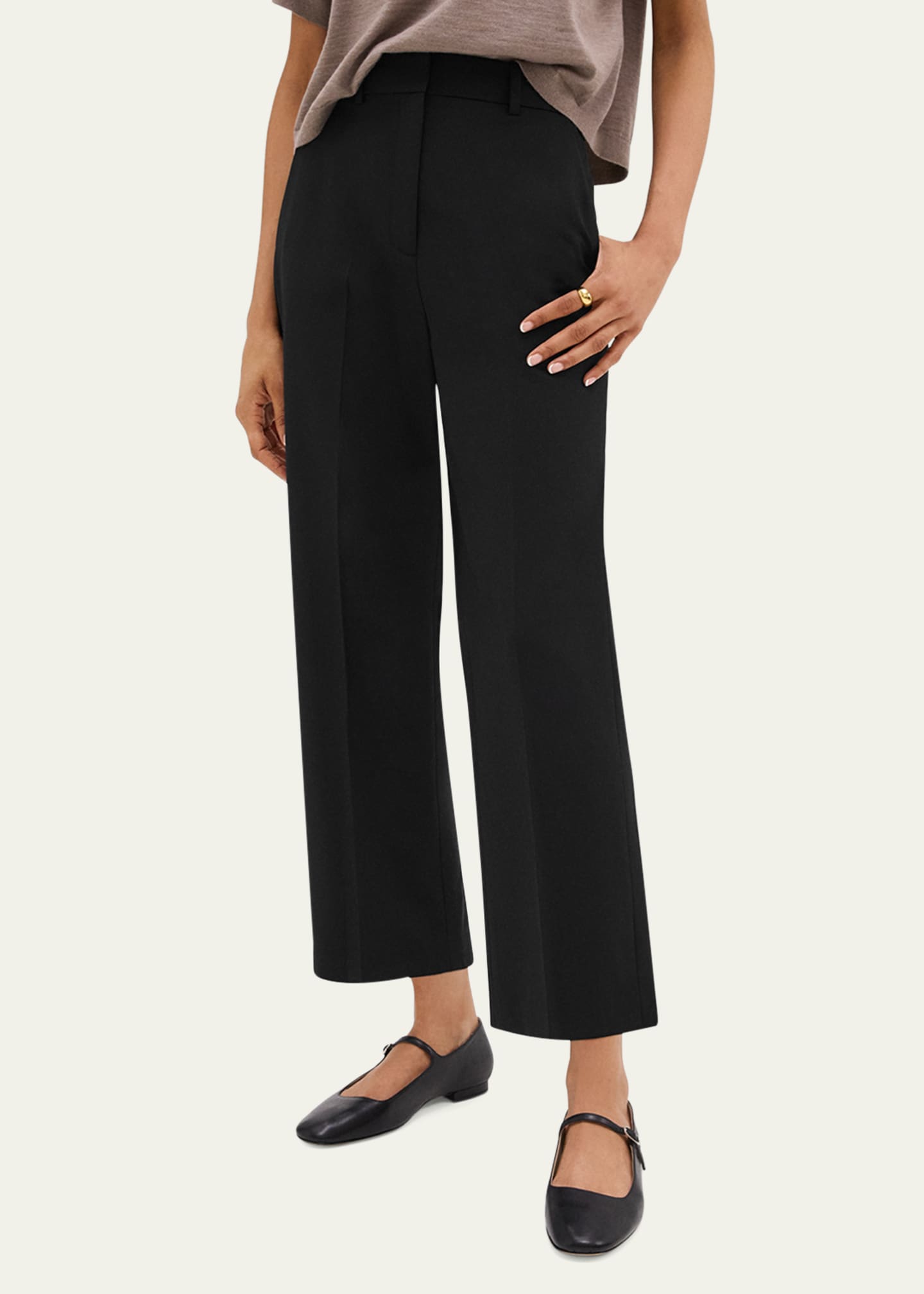 Theory High-Waist Straight Pants Image 4 of 4