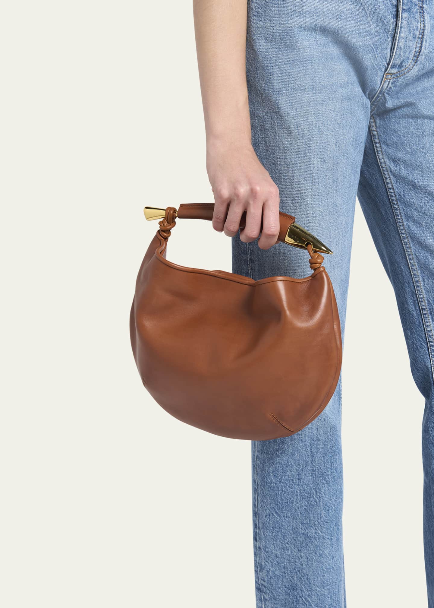 Bottega Veneta Small Sardine Leather Top-Handle Bag Image 2 of 6