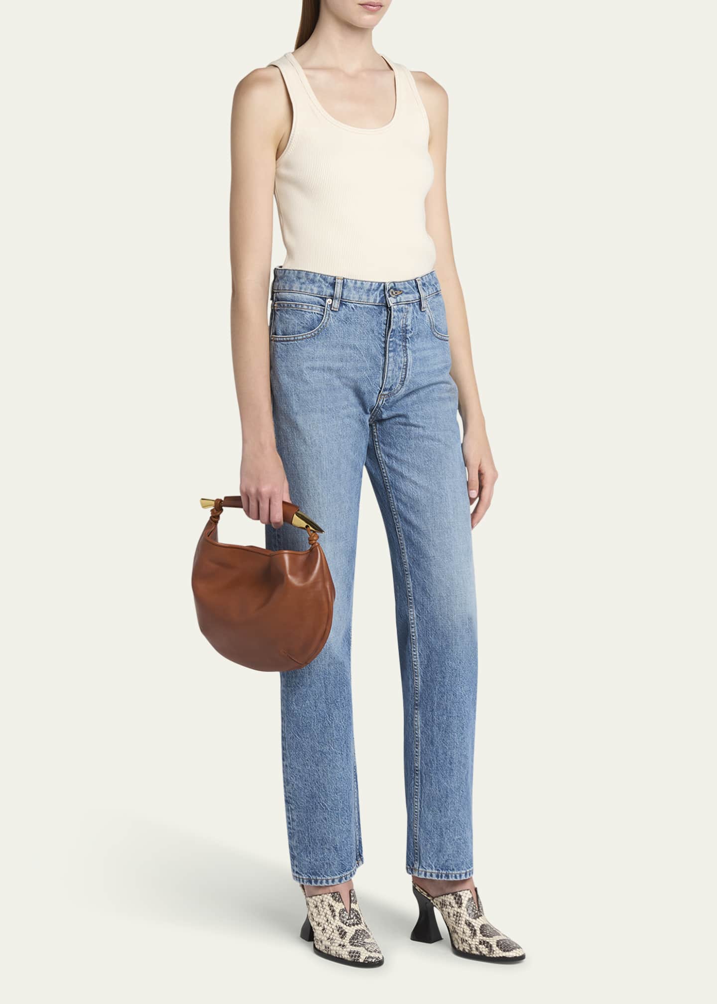 Bottega Veneta Small Sardine Leather Top-Handle Bag Image 5 of 6