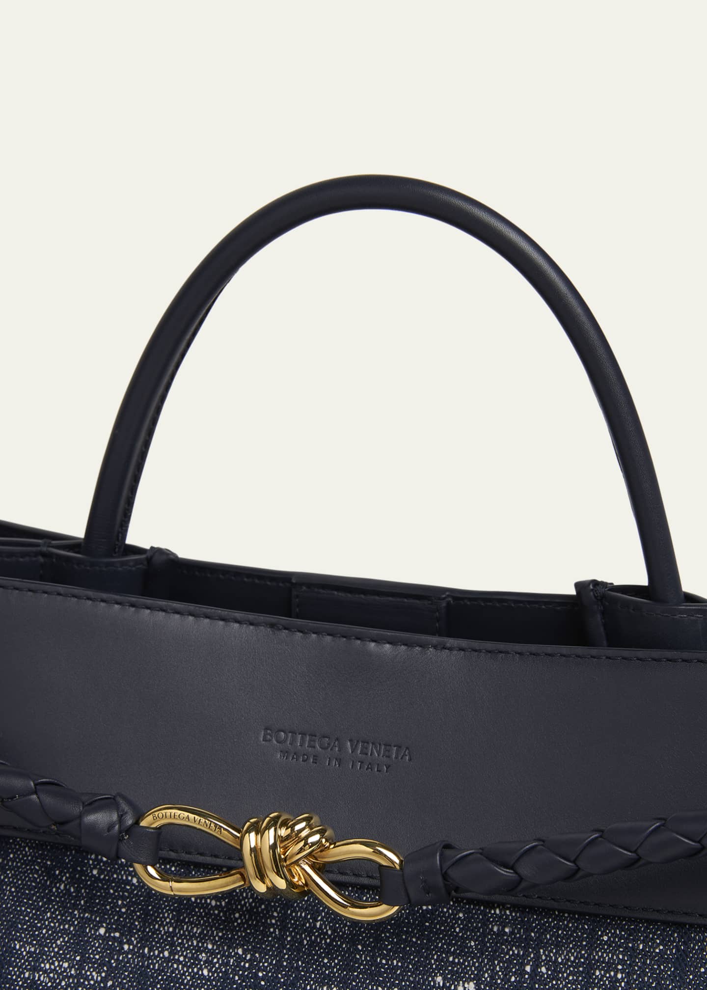 Bottega Veneta Large Andiamo Denim Boucle Crossbody Bag Image 6 of 6