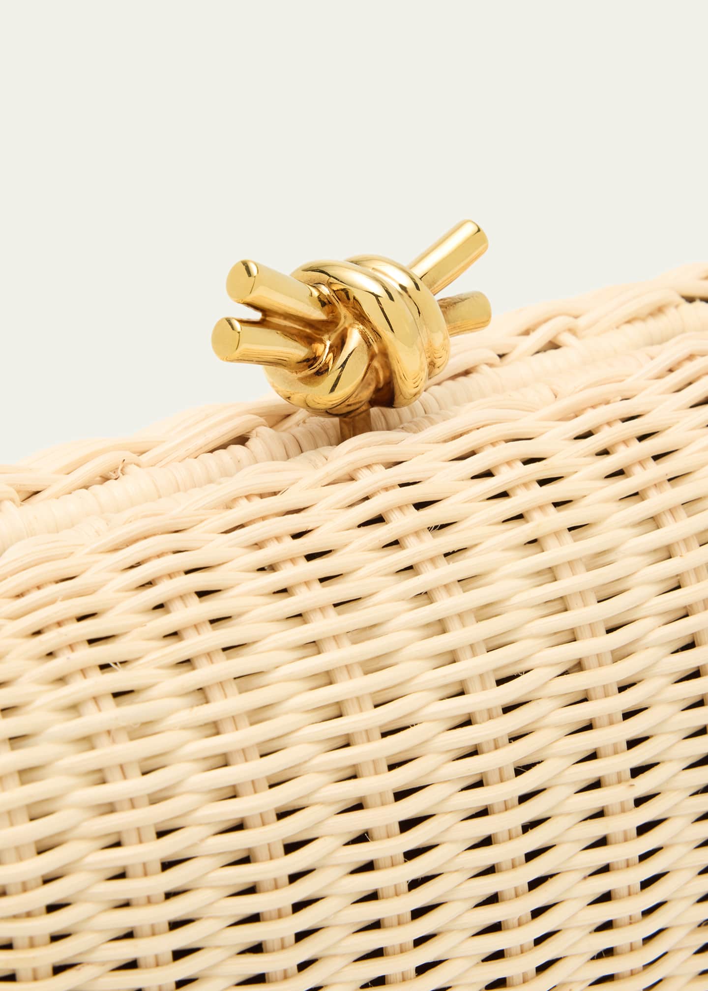 Bottega Veneta Knot Chain Rattan Crossbody Bag Image 6 of 6