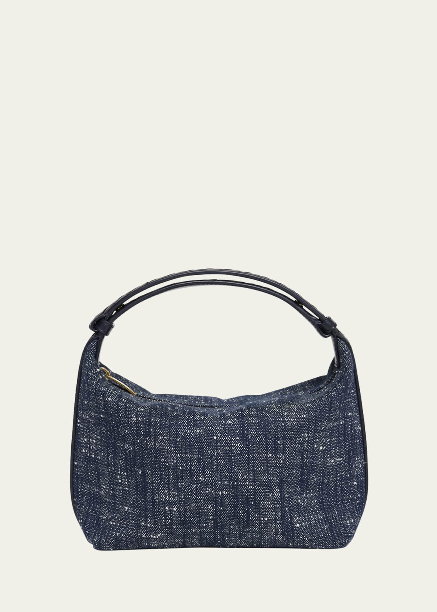 Bottega Veneta Mini Wallace Denim Boucle Shoulder Bag Image 1 of 6
