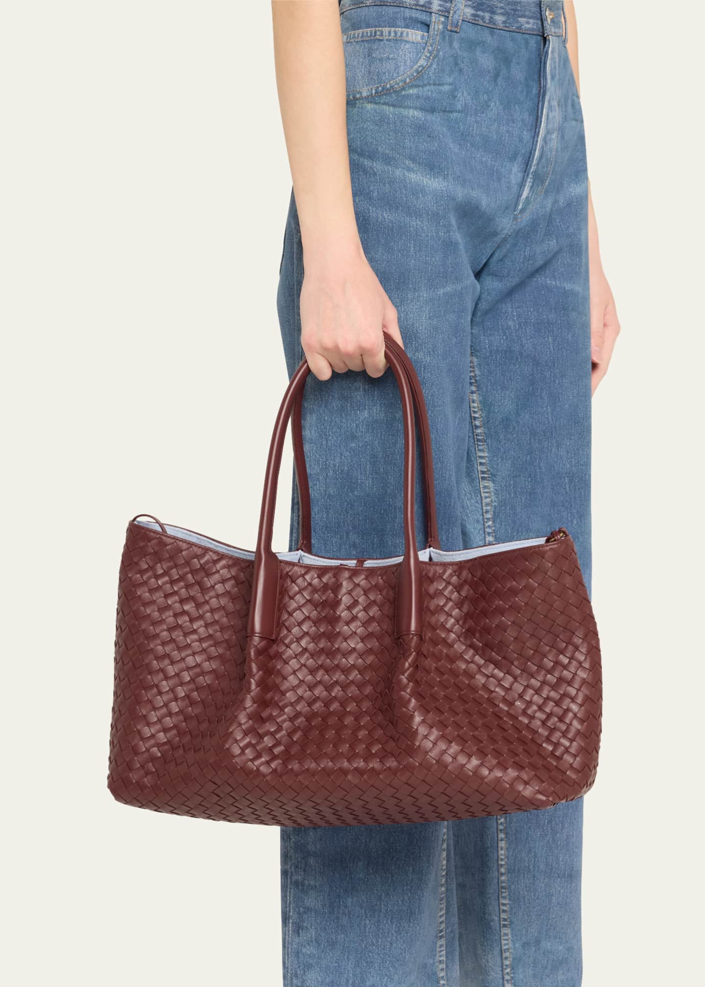 Bottega Veneta Reversible Suede & Leather Tote Bag Image 2 of 6