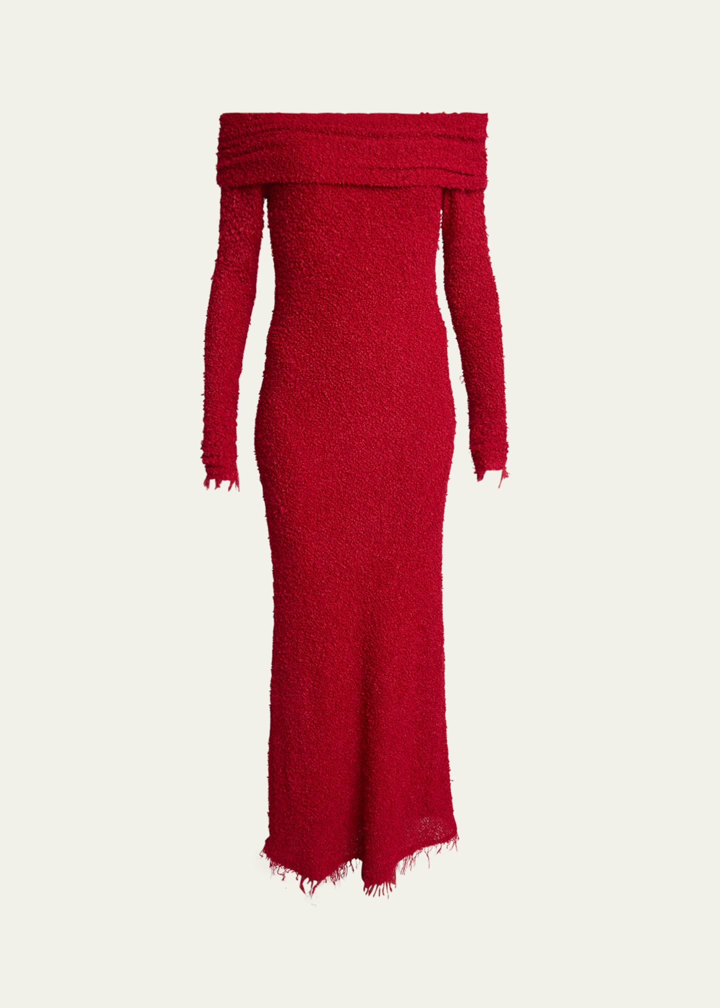 Isabel Marant Ormany Boucle Jersey Off-Shoulder Dress Image 1 of 5