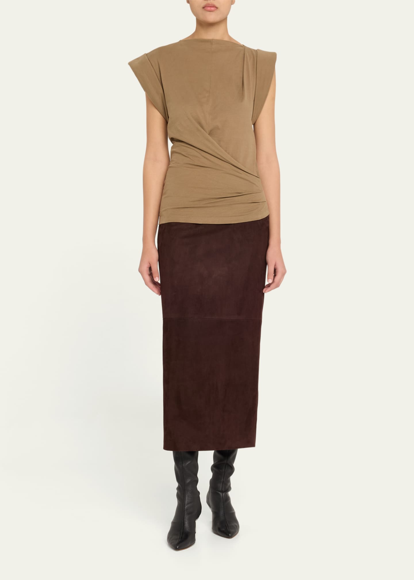 Isabel Marant Maisan Draped Jersey T-Shirt - Bergdorf Goodman