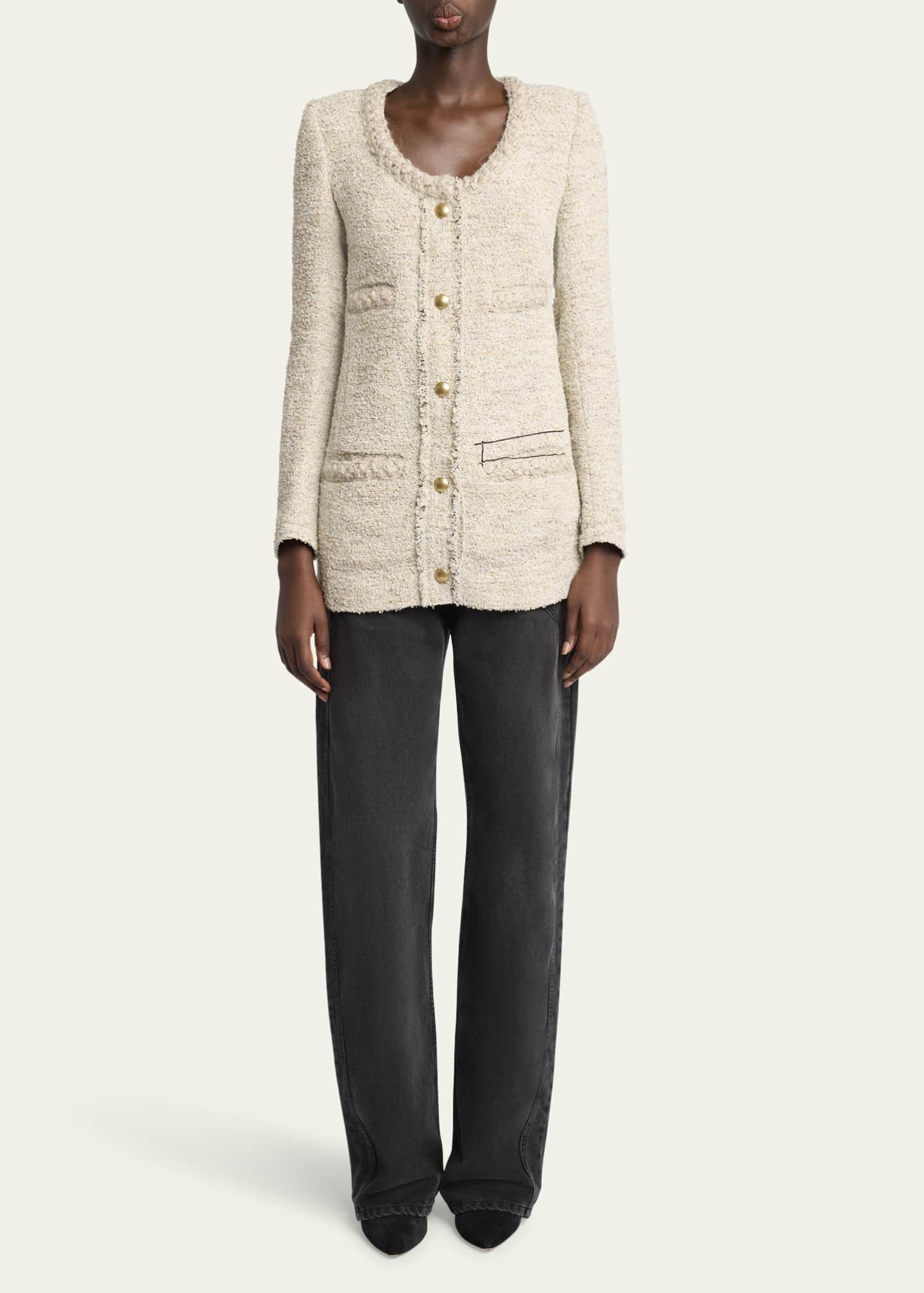 Isabel Marant Germina Cloudy Cowens Long Jacket Image 2 of 5