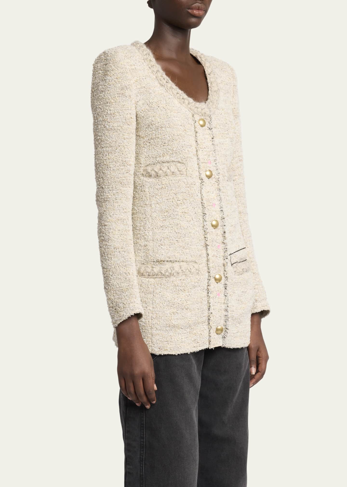 Isabel Marant Germina Cloudy Cowens Long Jacket Image 4 of 5