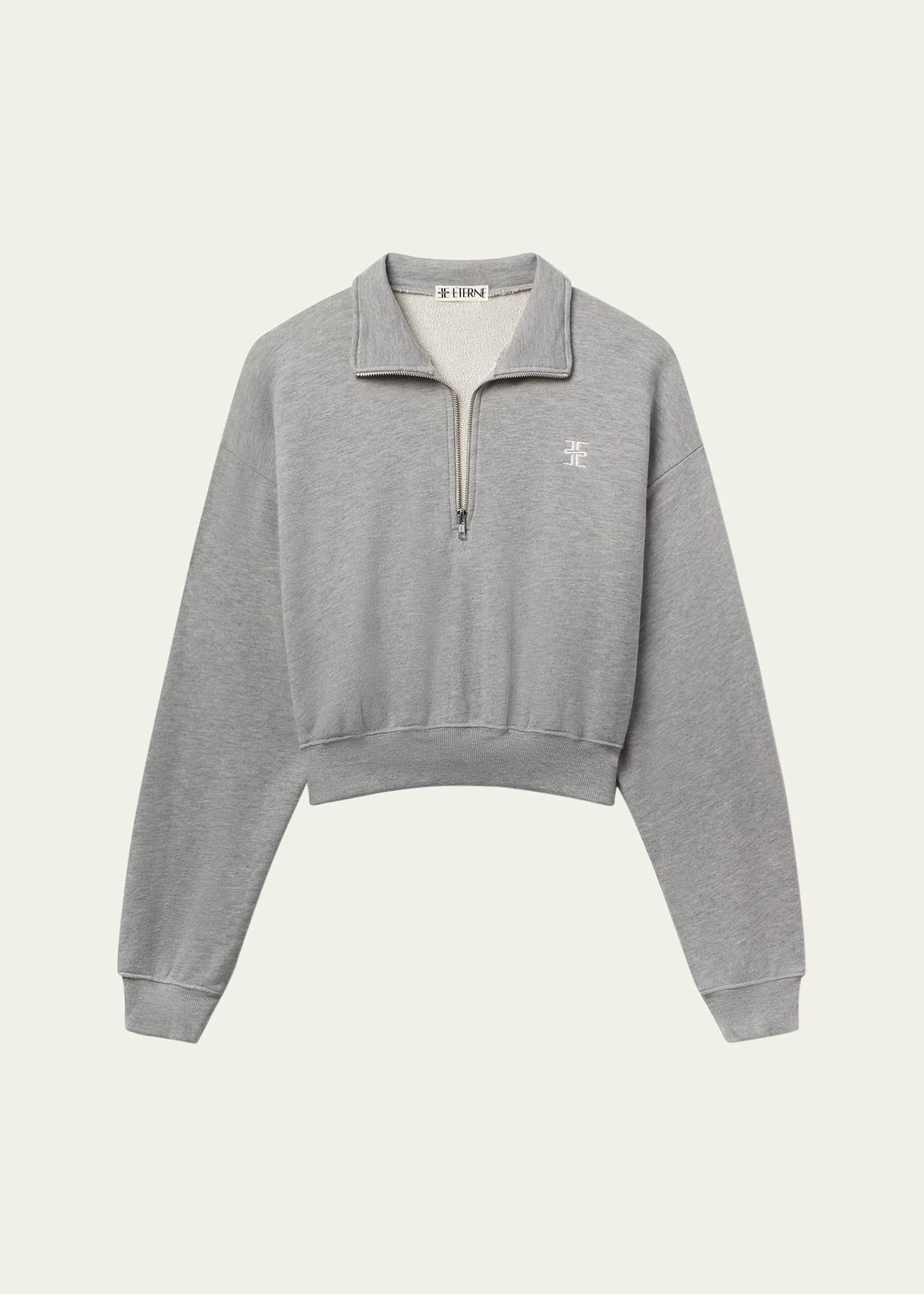 Eterne Cropped Half-Zip Sweatshirt