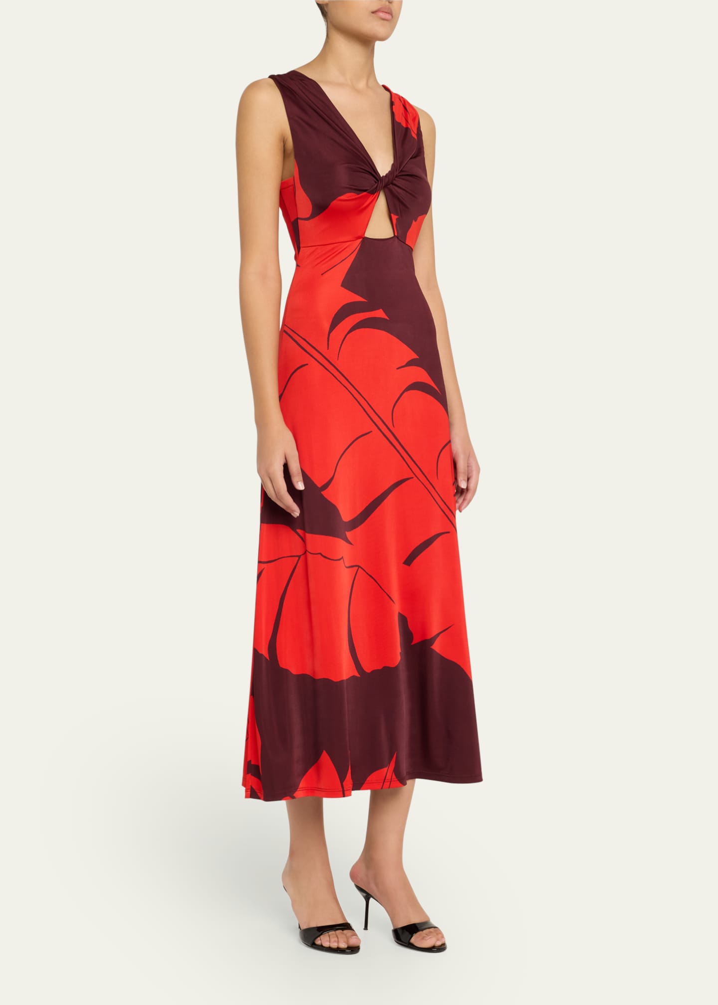Johanna Ortiz Deep Heart Twisted Cutout Ankle Dress Image 4 of 5