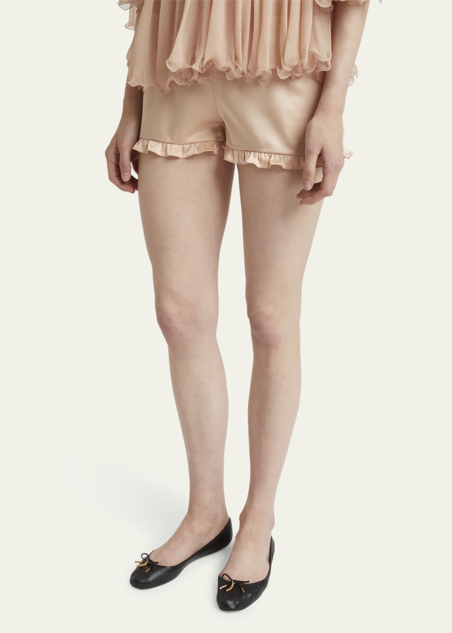 Chloe Iris Leather Ballerina Flats Image 2 of 5