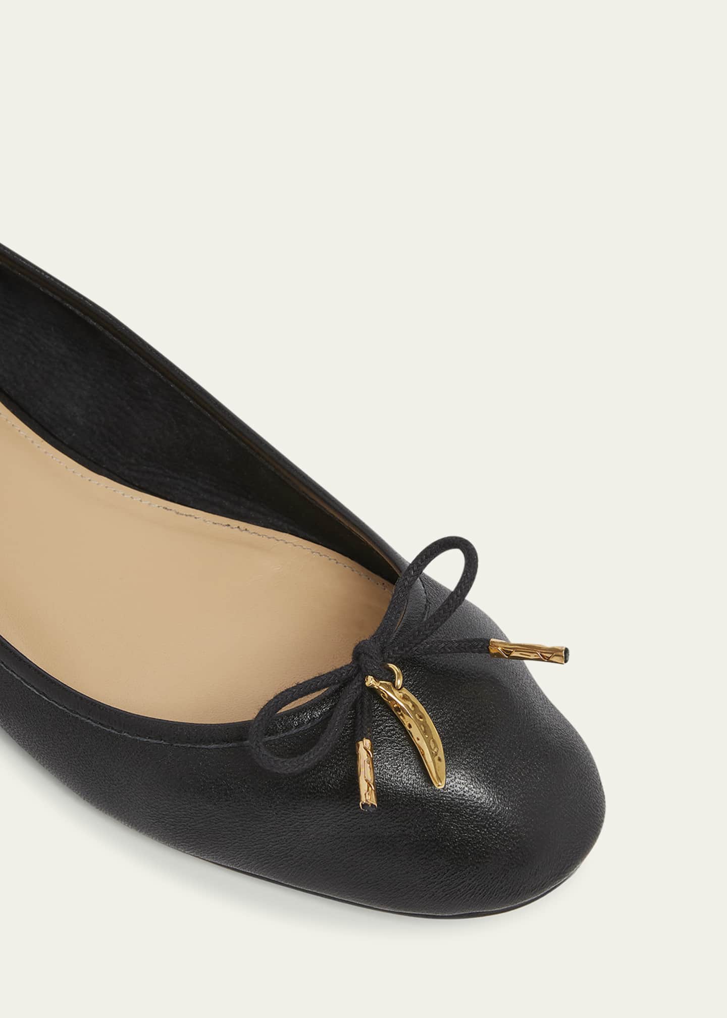 Chloe Iris Leather Ballerina Flats Image 5 of 5