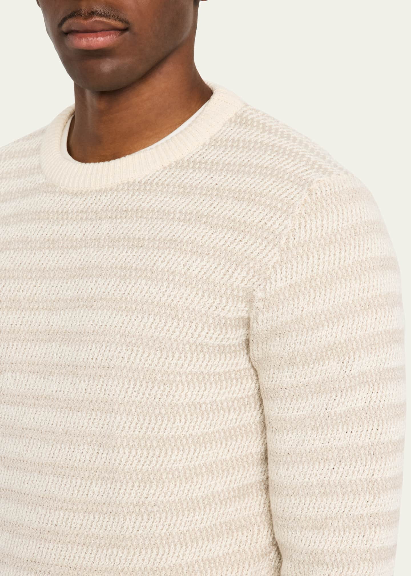 Fioroni Men's Cotton Stripe Crewneck Sweater Image 5 of 5