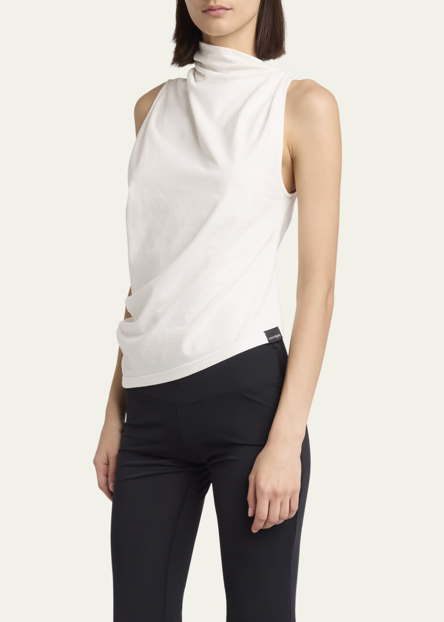 Draped Sleeveless Top